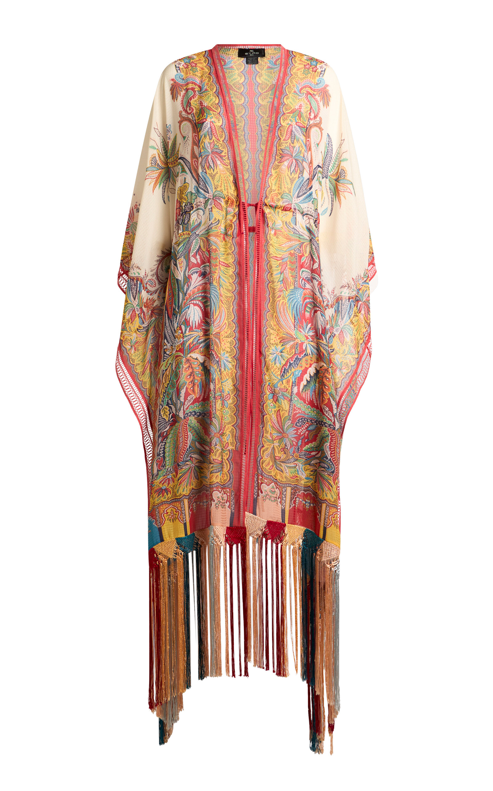 Etro Printed Cape-sleeve Cover-up In Multi