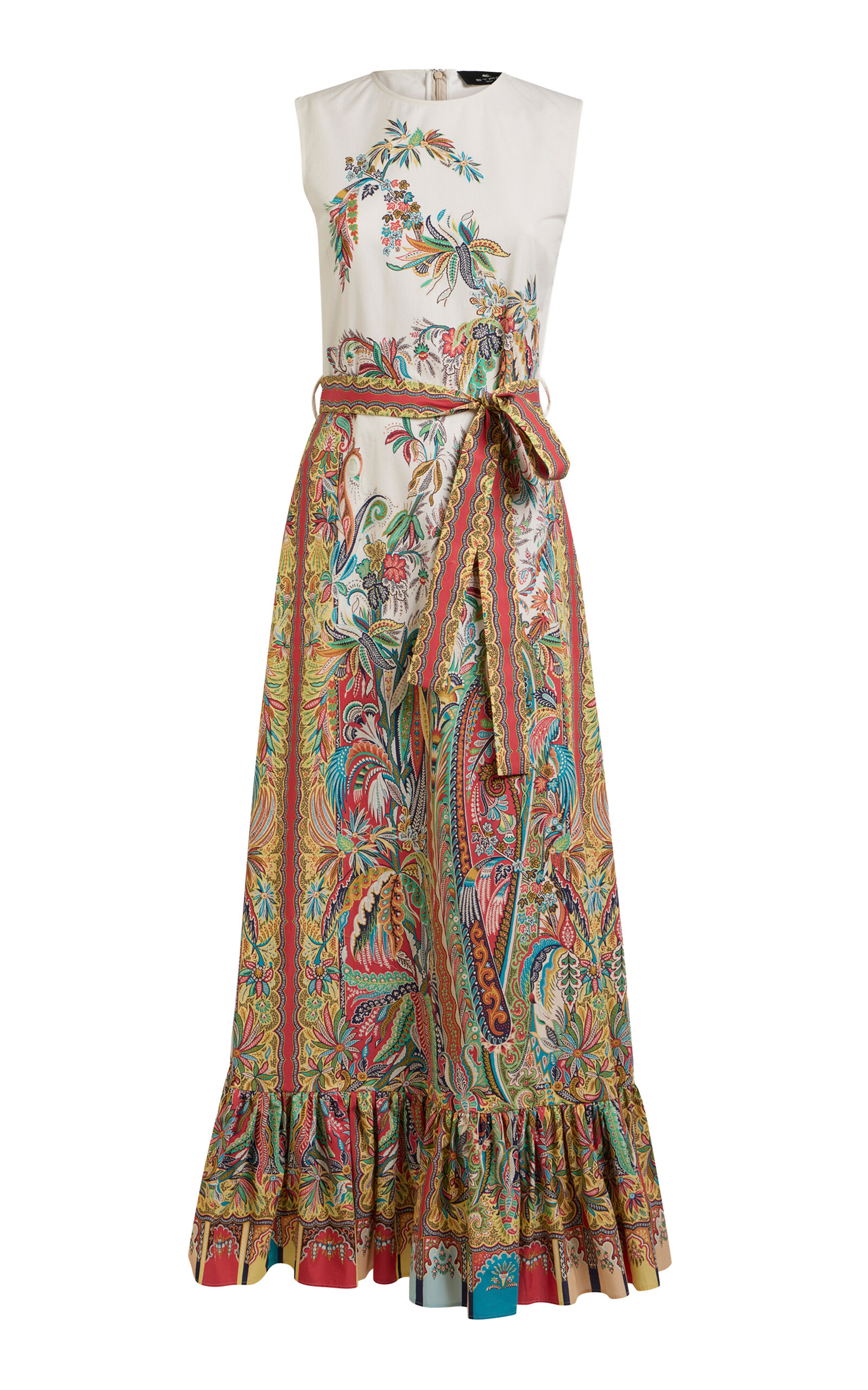 Etro Belted Cotton Maxi Dress