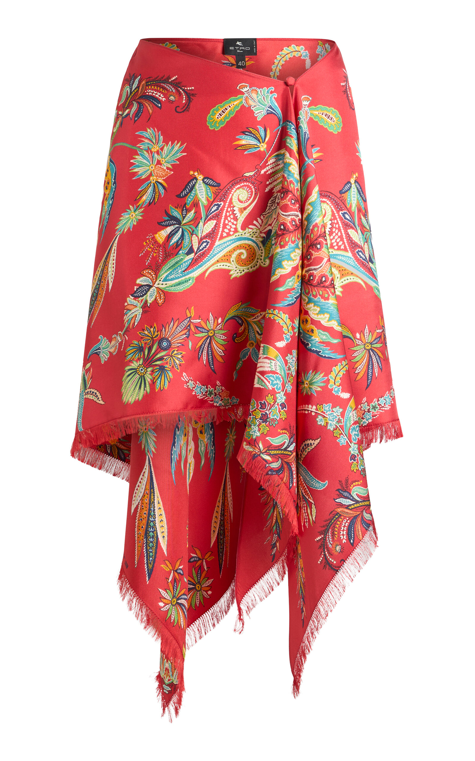 Etro Patterned Cover-up Mini Skirt In Red