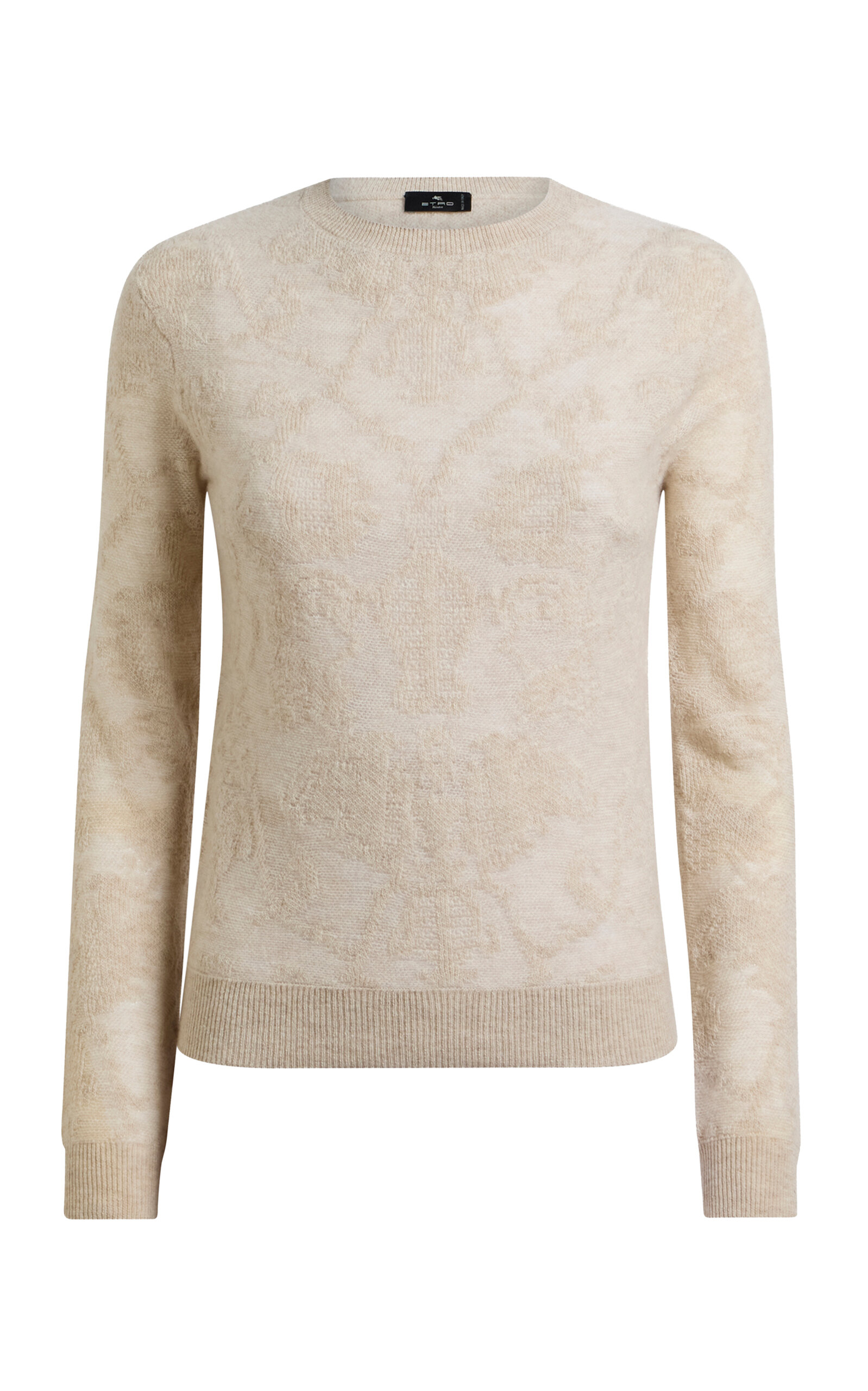 Etro Patterned Wool-blend Sweater In Neutral