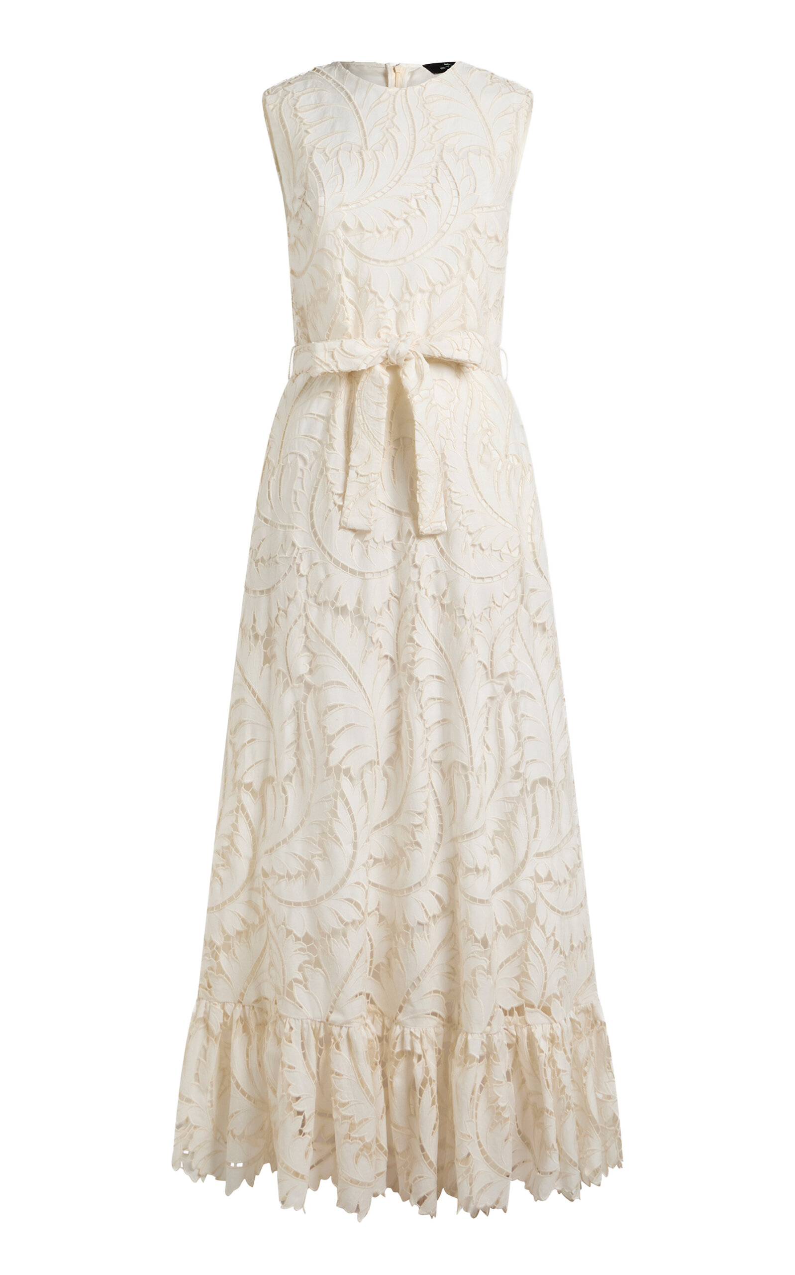 Etro Bow-detailed Cotton Maxi Dress In White