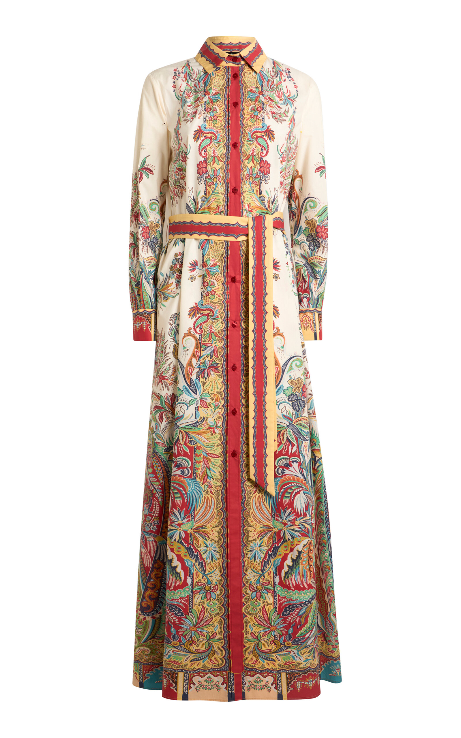 Etro Printed Cotton Gown In Multi