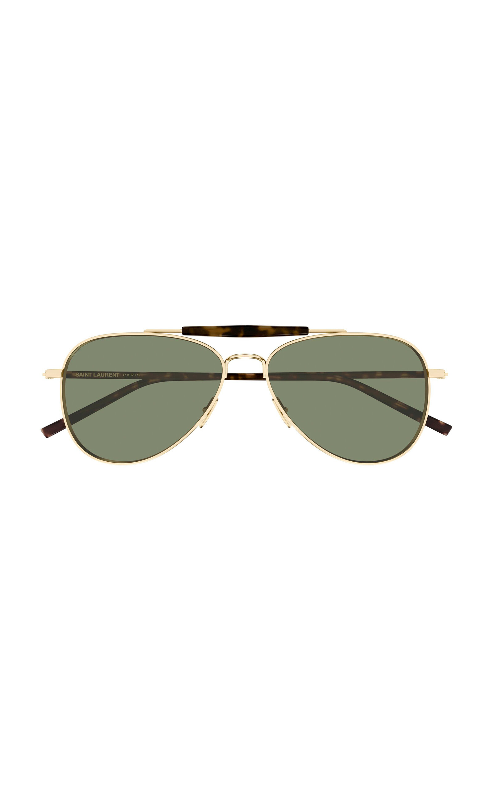 Saint Laurent Aviator-Frame Metal Sunglasses