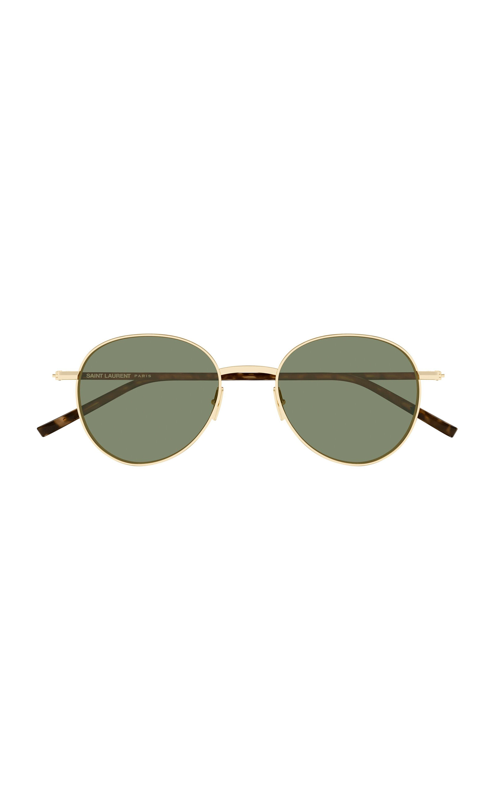 Saint Laurent Round-Frame Metal Sunglasses