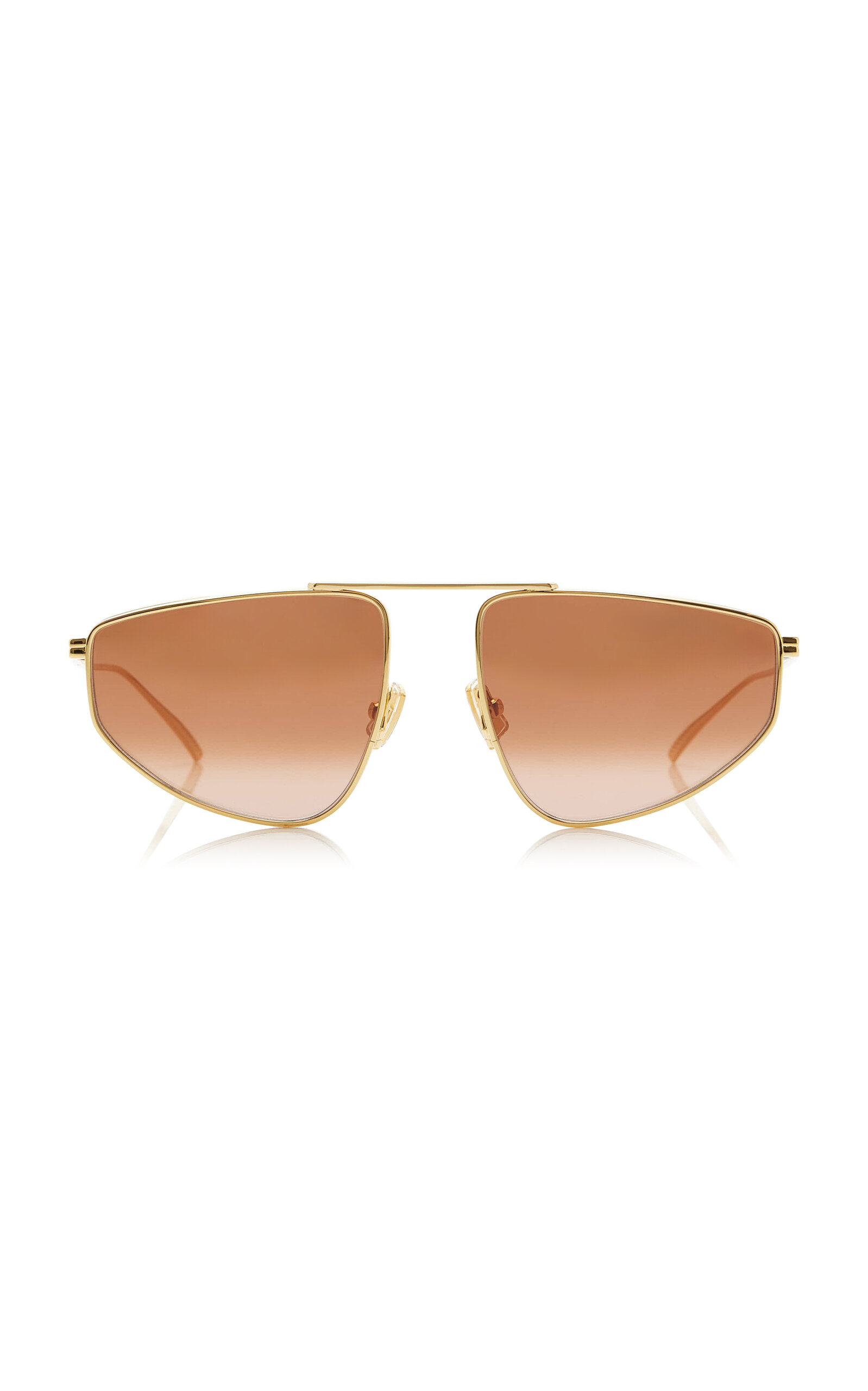 Bottega Veneta Aviator-Frame Metal Sunglasses