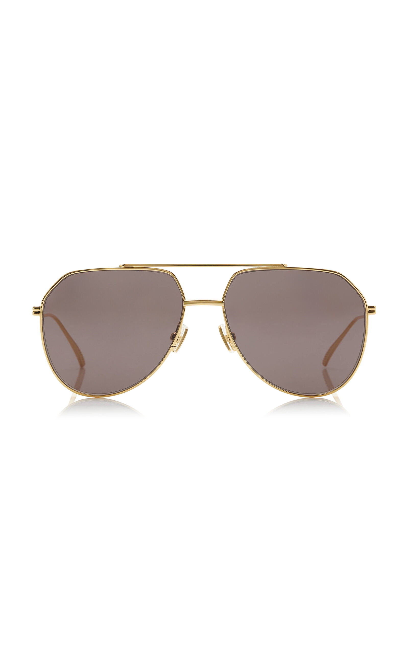 Bottega Veneta Aviator-Frame Metal Sunglasses