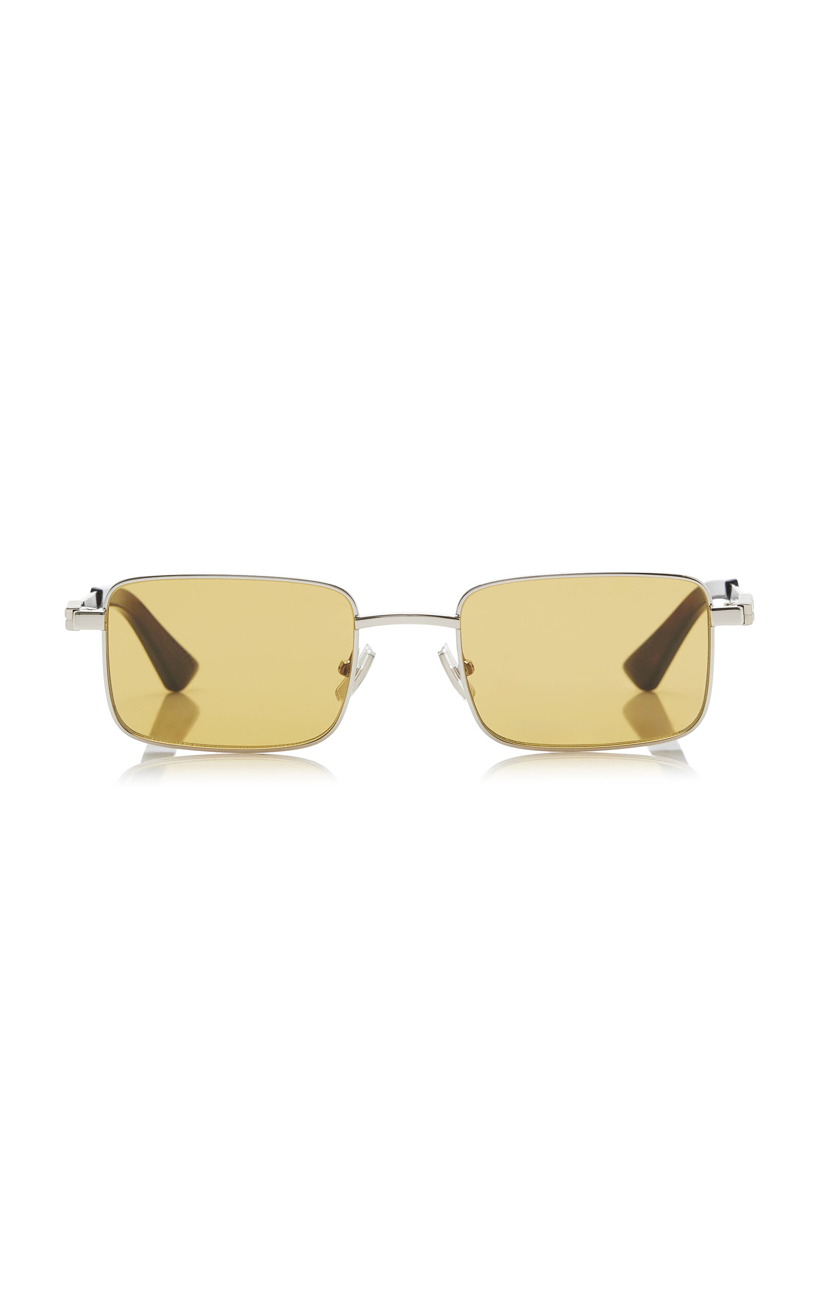 Bottega Veneta Square-Frame Metal Sunglasses