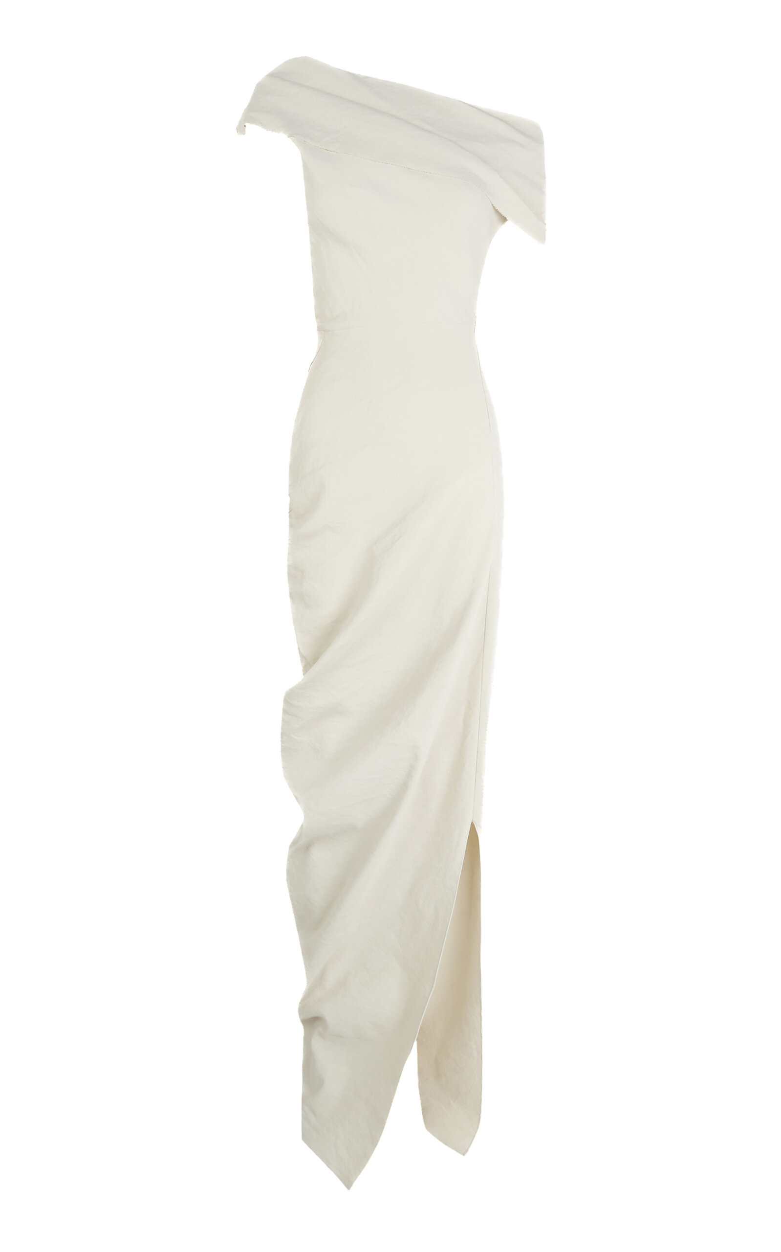 Cortana Arne Off-The-Shoulder Linen-Blend Midi Dress - Moda Operandi