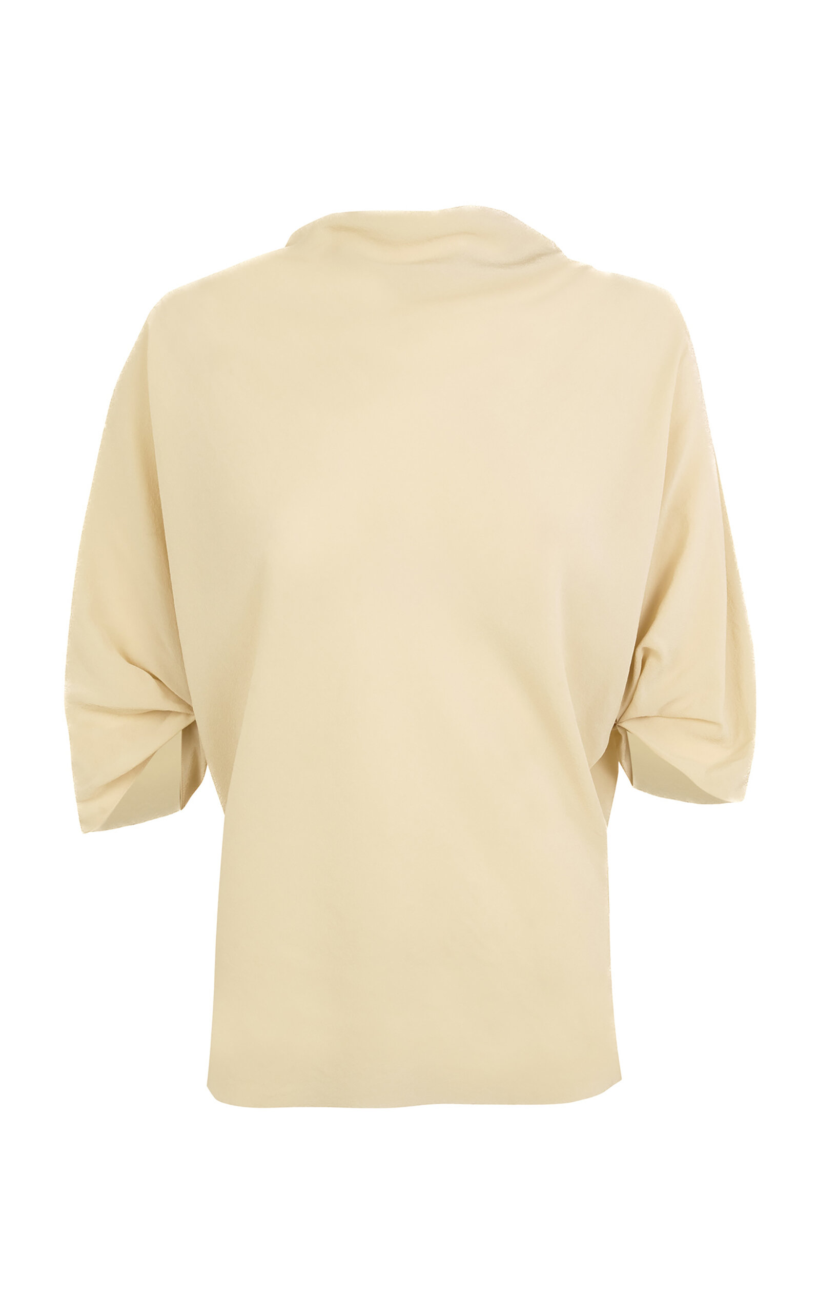 Cortana Liv Draped Stretch-Silk Top
