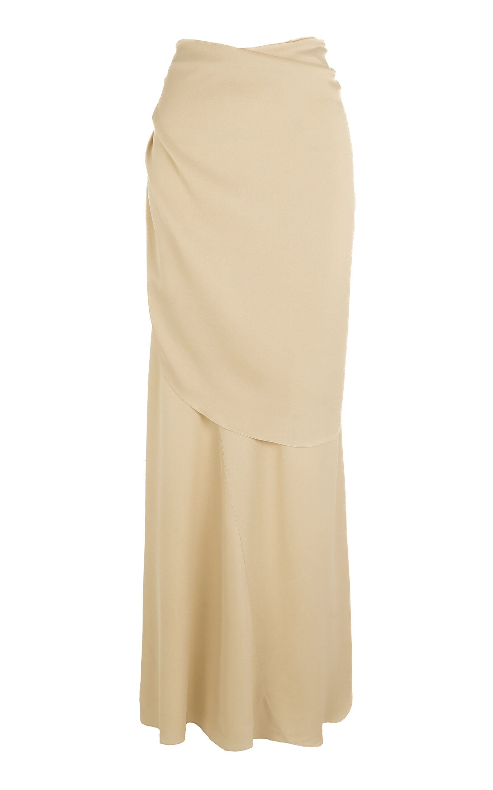 Cortana Isolde Bias-Cut Silk-Crepe Maxi Skirt
