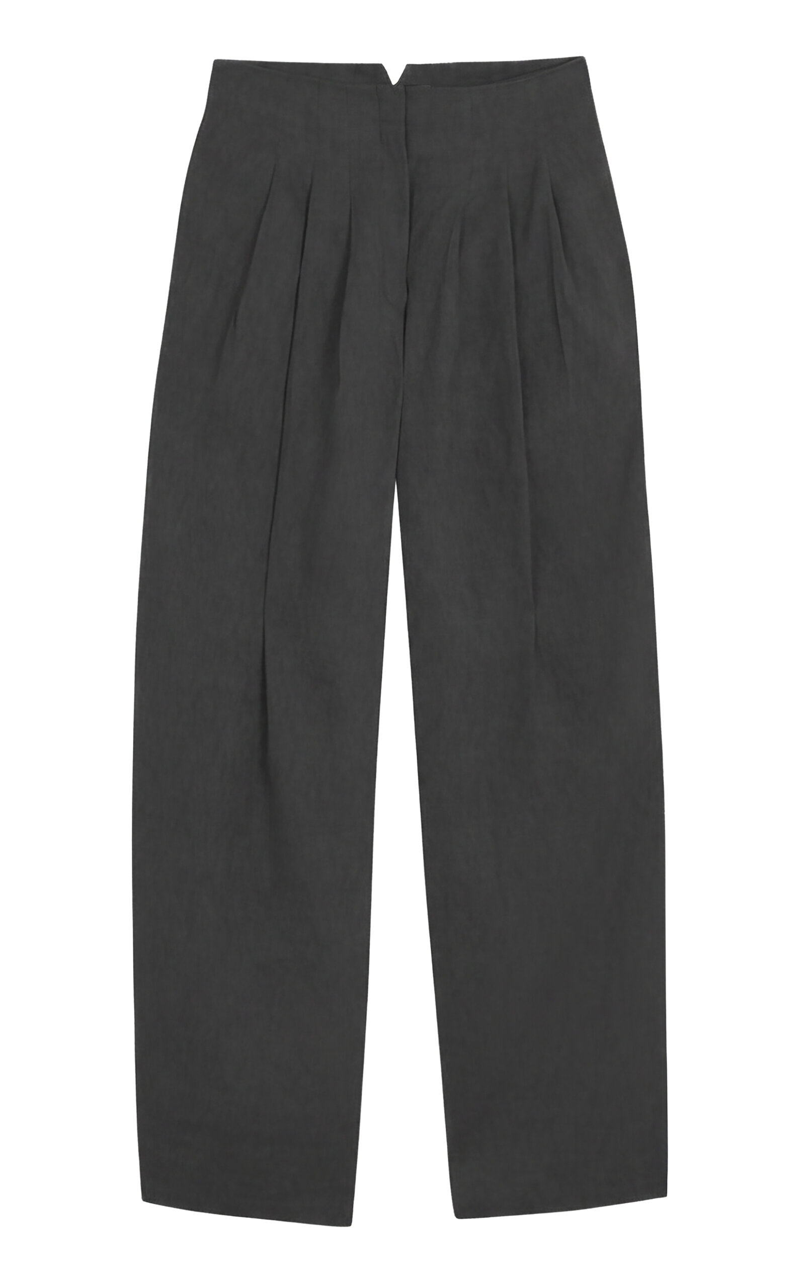 Cortana Odel Pleated Linen-Blend Wide-Leg Pants