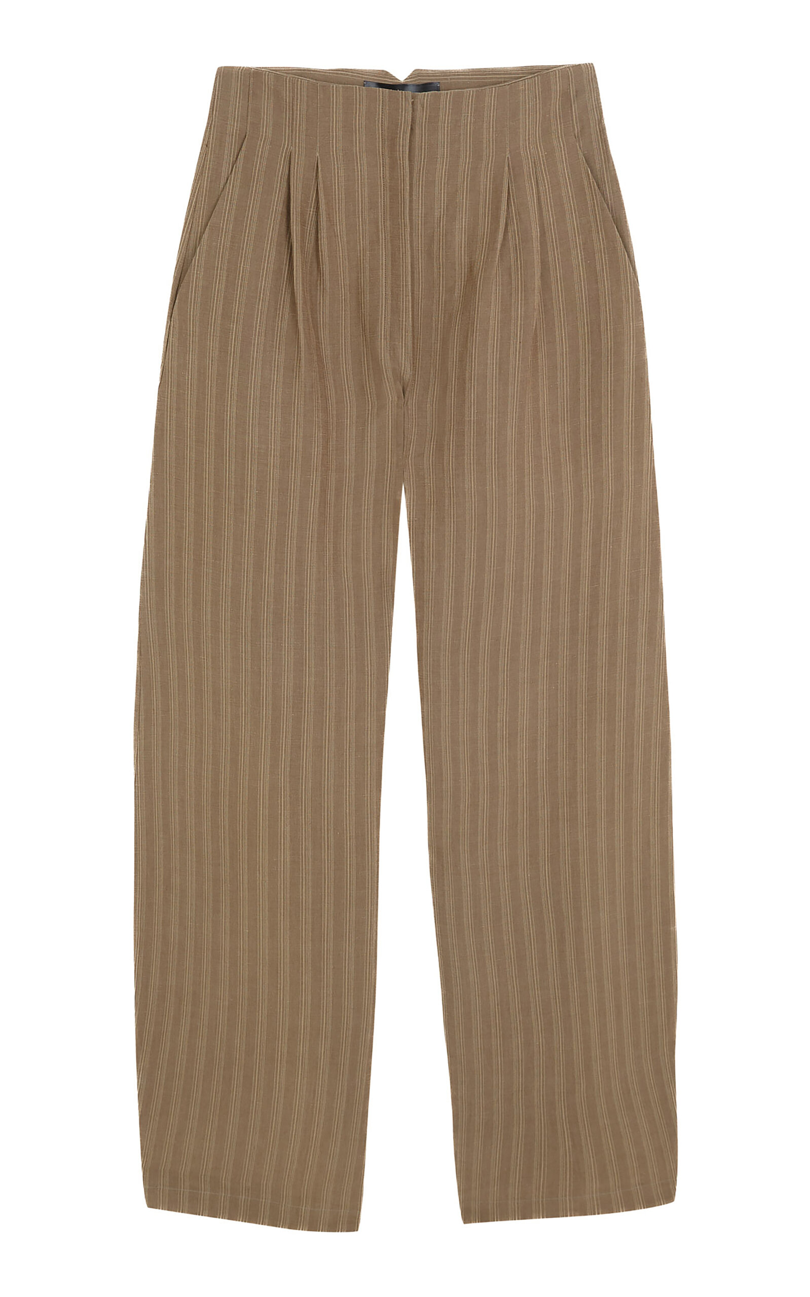 Cortana Edith High-Rise Linen-Blend Wide-Leg Pants