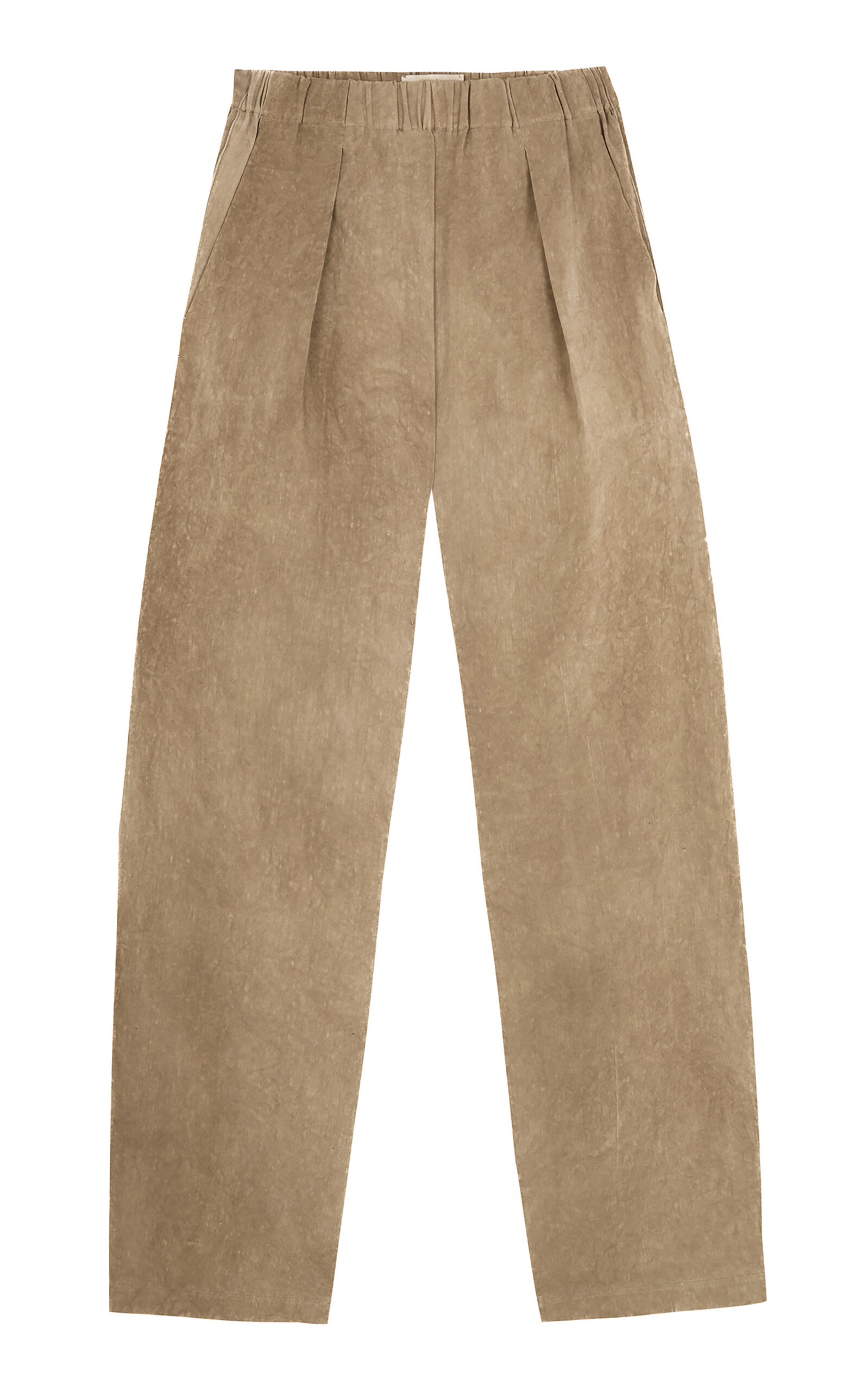 Cortana Cassian Pleated Pants Linen-Blend Wide-Leg Pants - Women's Clothing