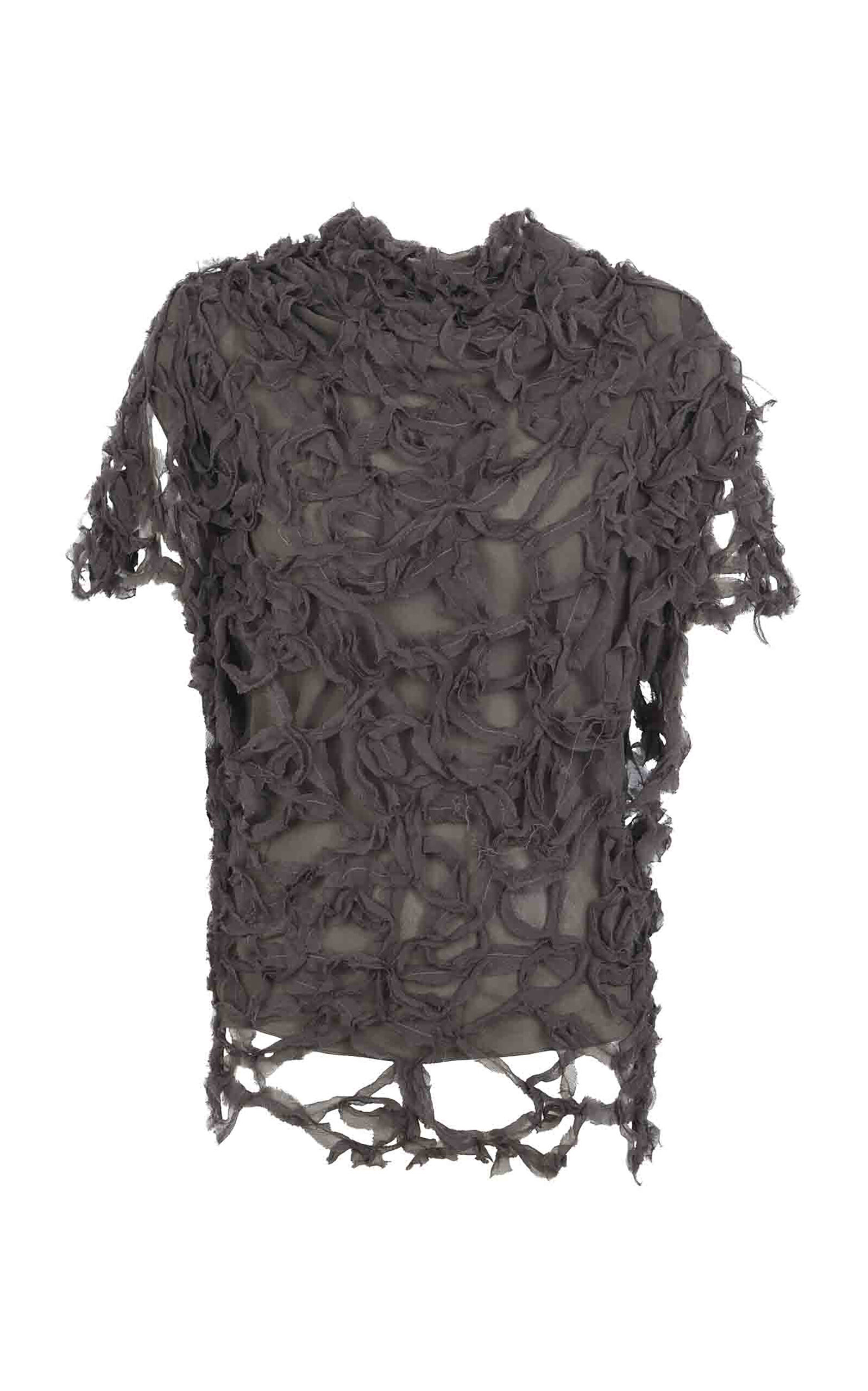 Cortana Embull Embroidered Silk Top