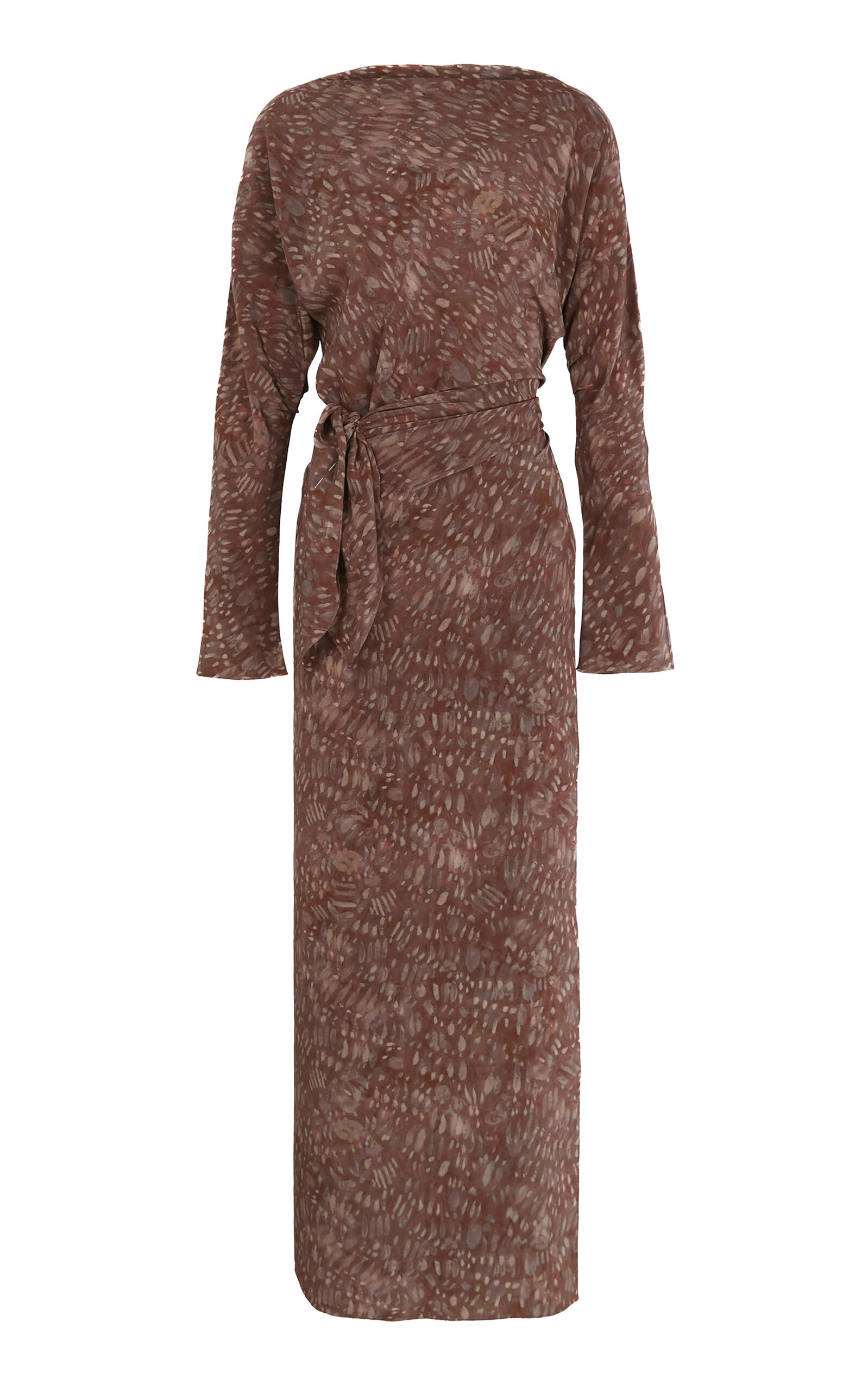 Cortana Astrid Printed Silk Maxi Dress