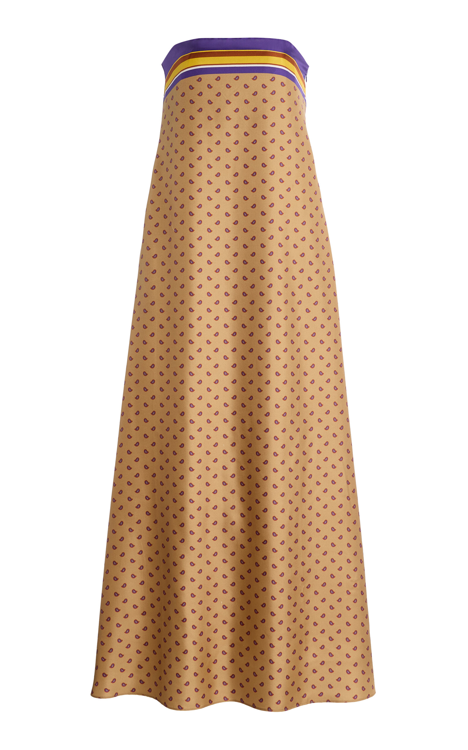 Christopher Esber Exclusive La Isla Bandana-Print Silk-Twill Strapless Dress