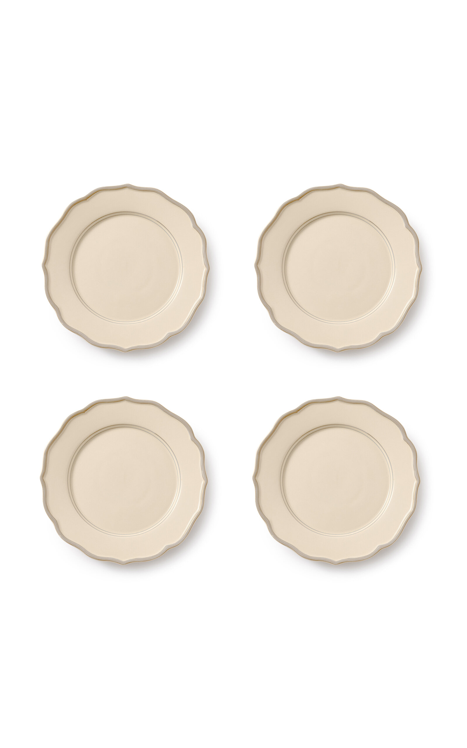 Maison Madison Set-of-Four Sylvia Dinner Plates - Grey