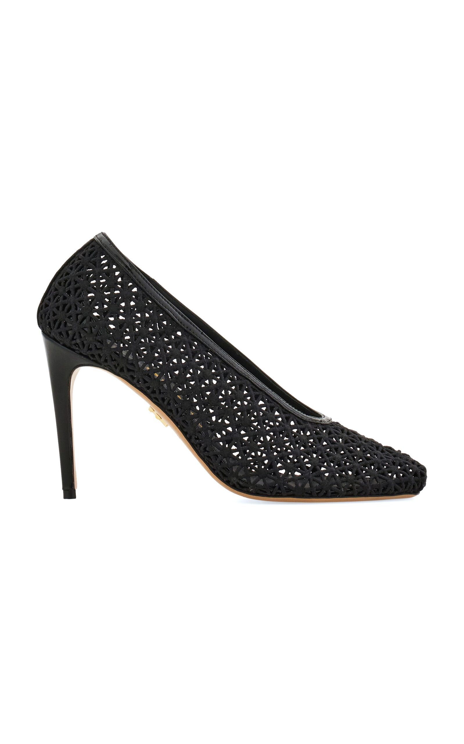 Ferragamo Sol Woven Leather Pumps
