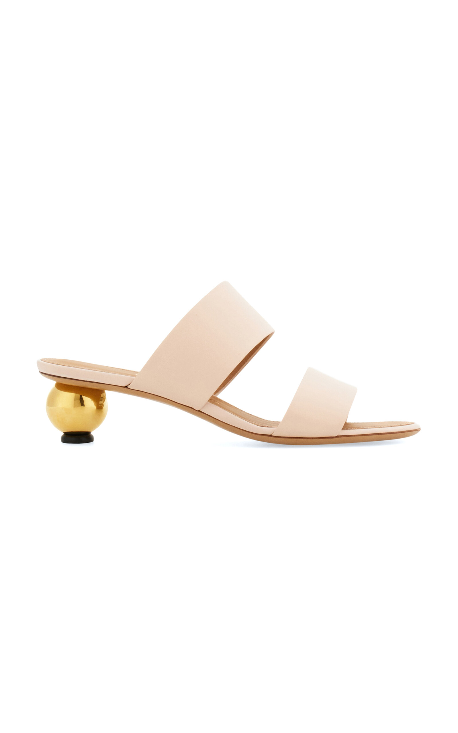 Ferragamo Ermione Bauble Heel Leather Mules