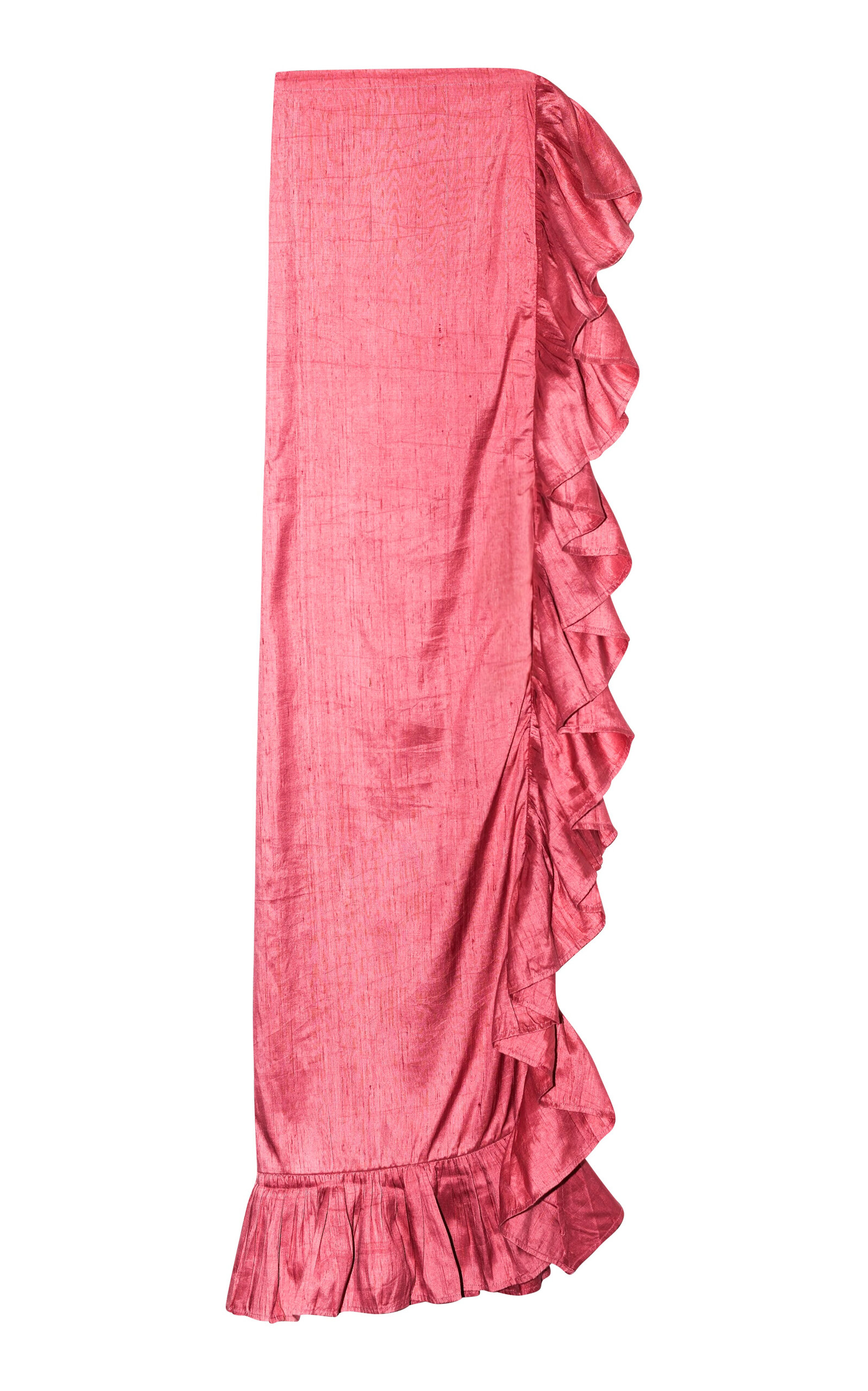 Coniglio Palm Beach Power Ruffled Silk Pareo Maxi Skirt