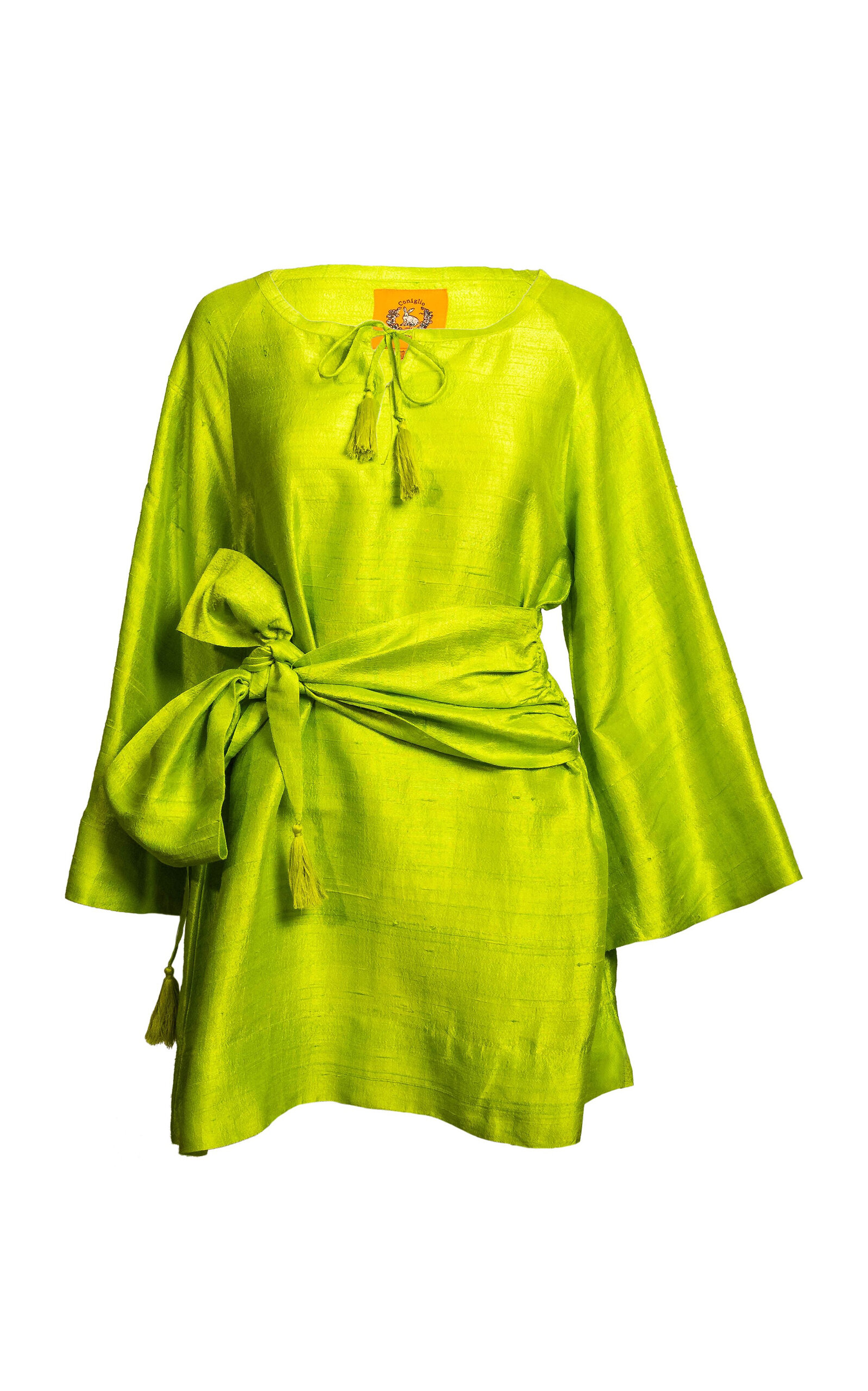 Coniglio Palm Beach Fran Belted Silk Mini Dress