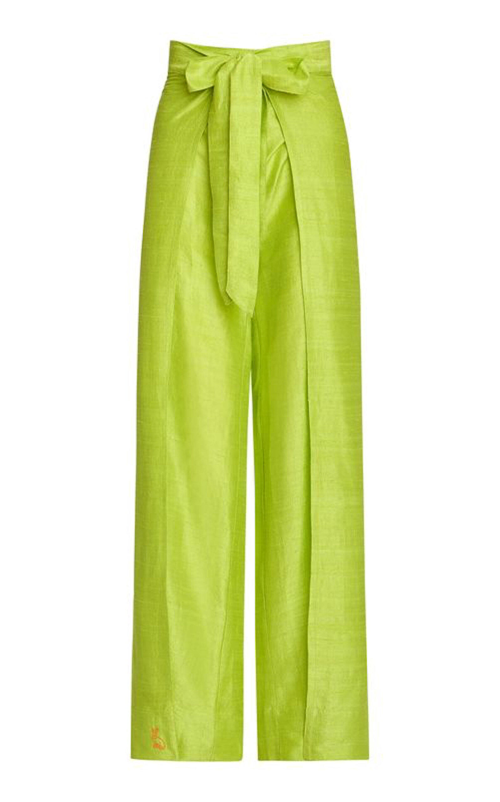 Coniglio Palm Beach Two-Panel Silk Wide-Leg Pants