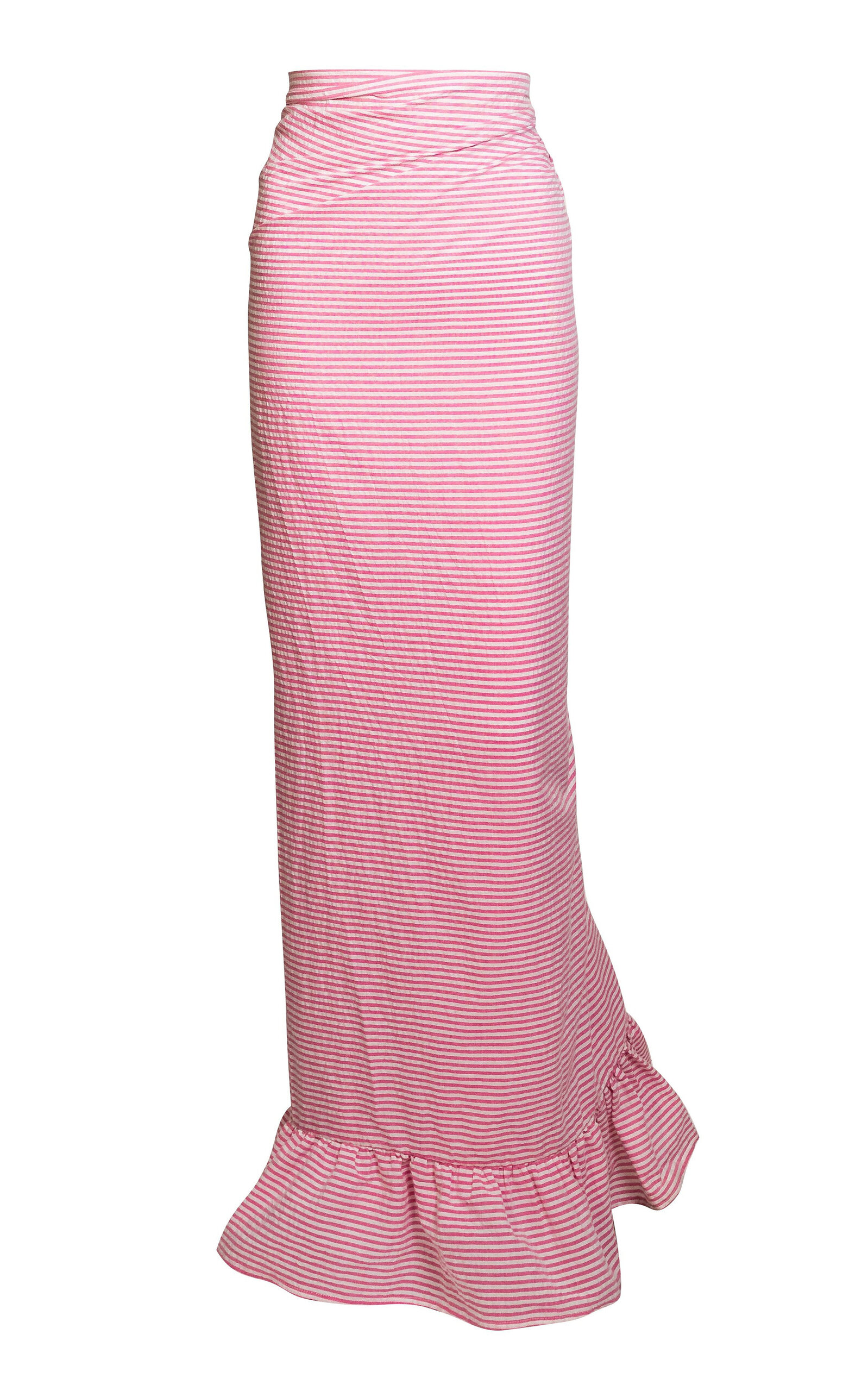 Coniglio Palm Beach Power Ruffled Cotton-Blend Pareo Maxi Skirt