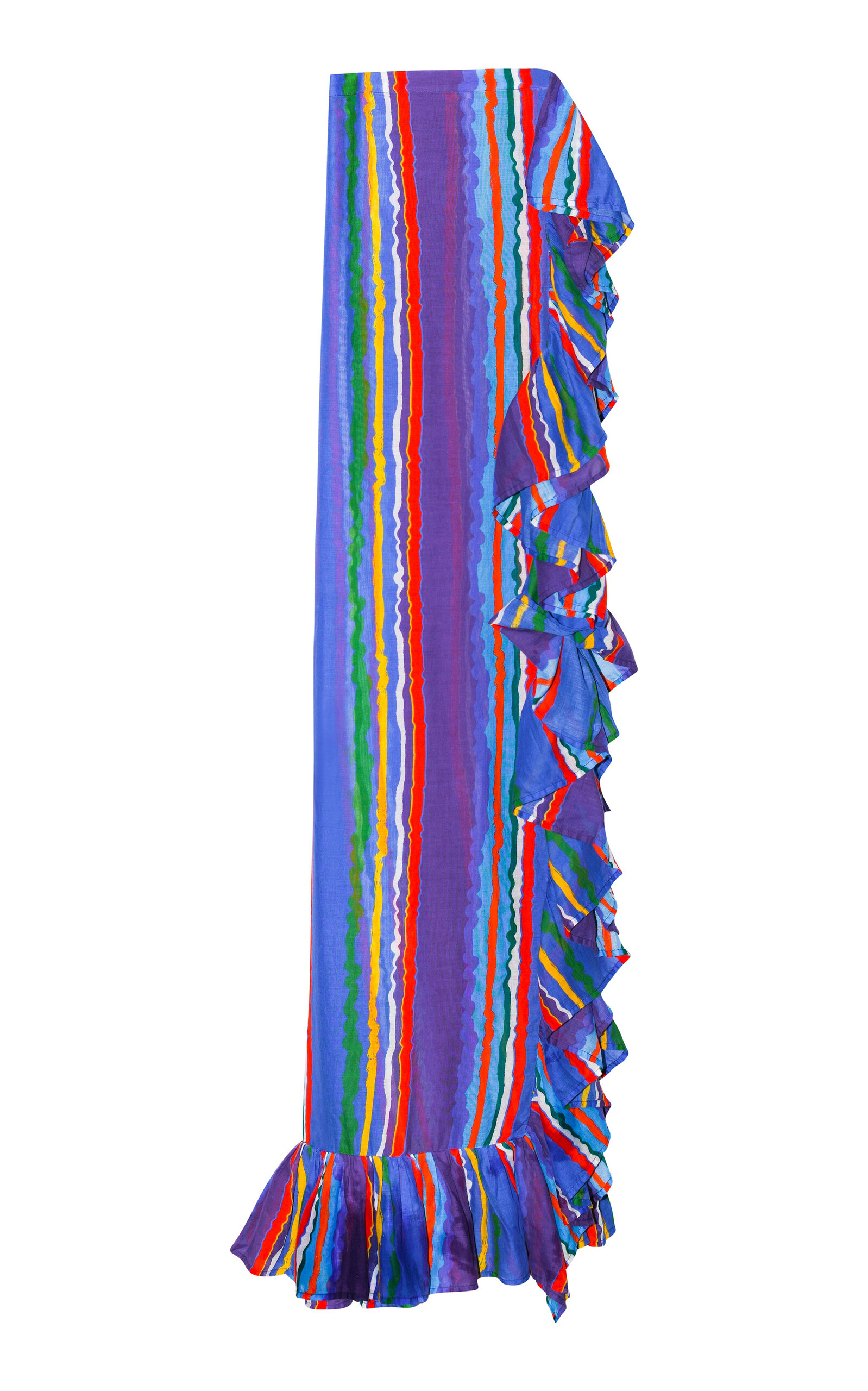 Coniglio Palm Beach Power Ruffled Cotton Pareo Maxi Skirt