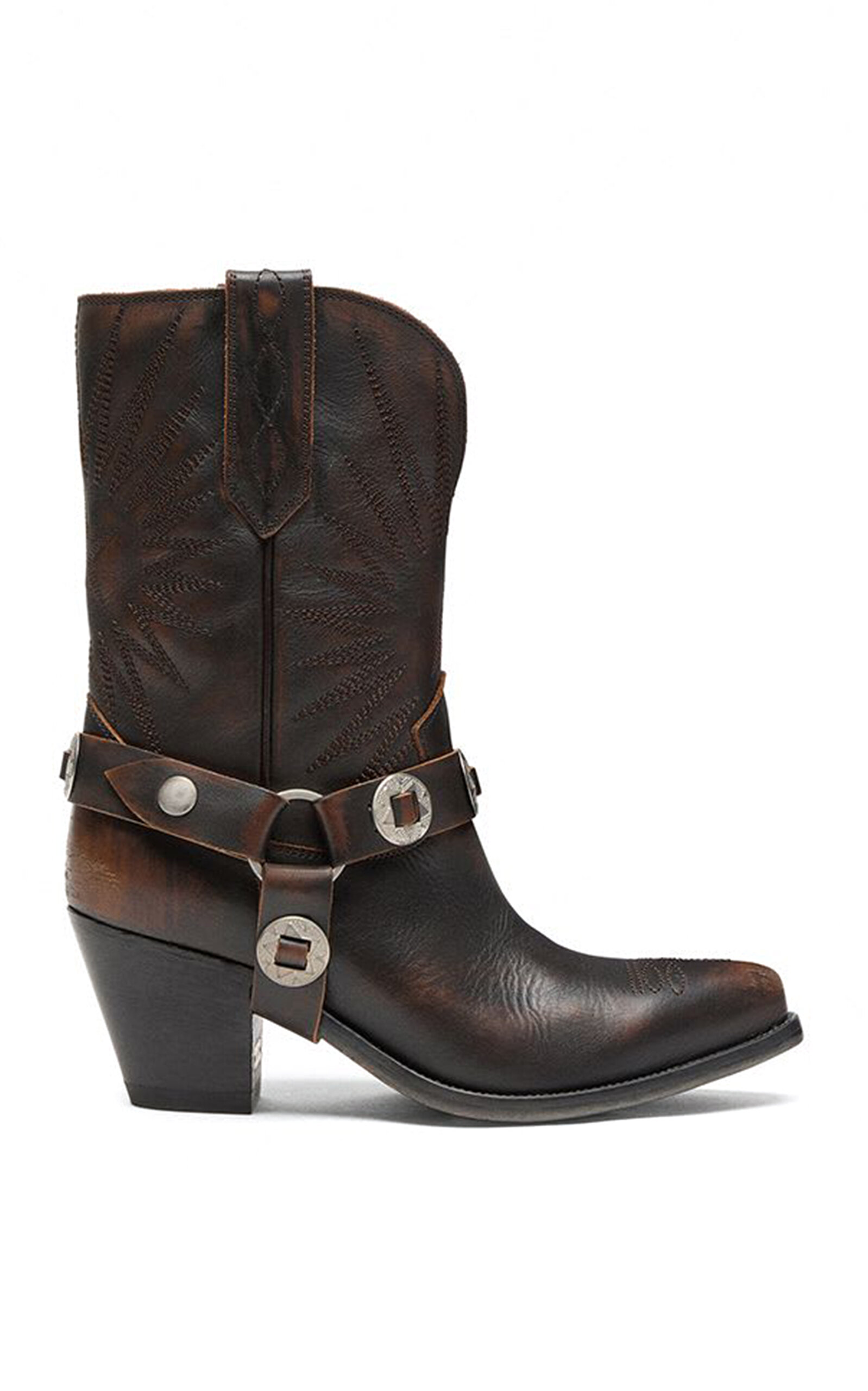 Golden Goose 70 Wish Star Low Distressed Leather Boots - Moda Operandi