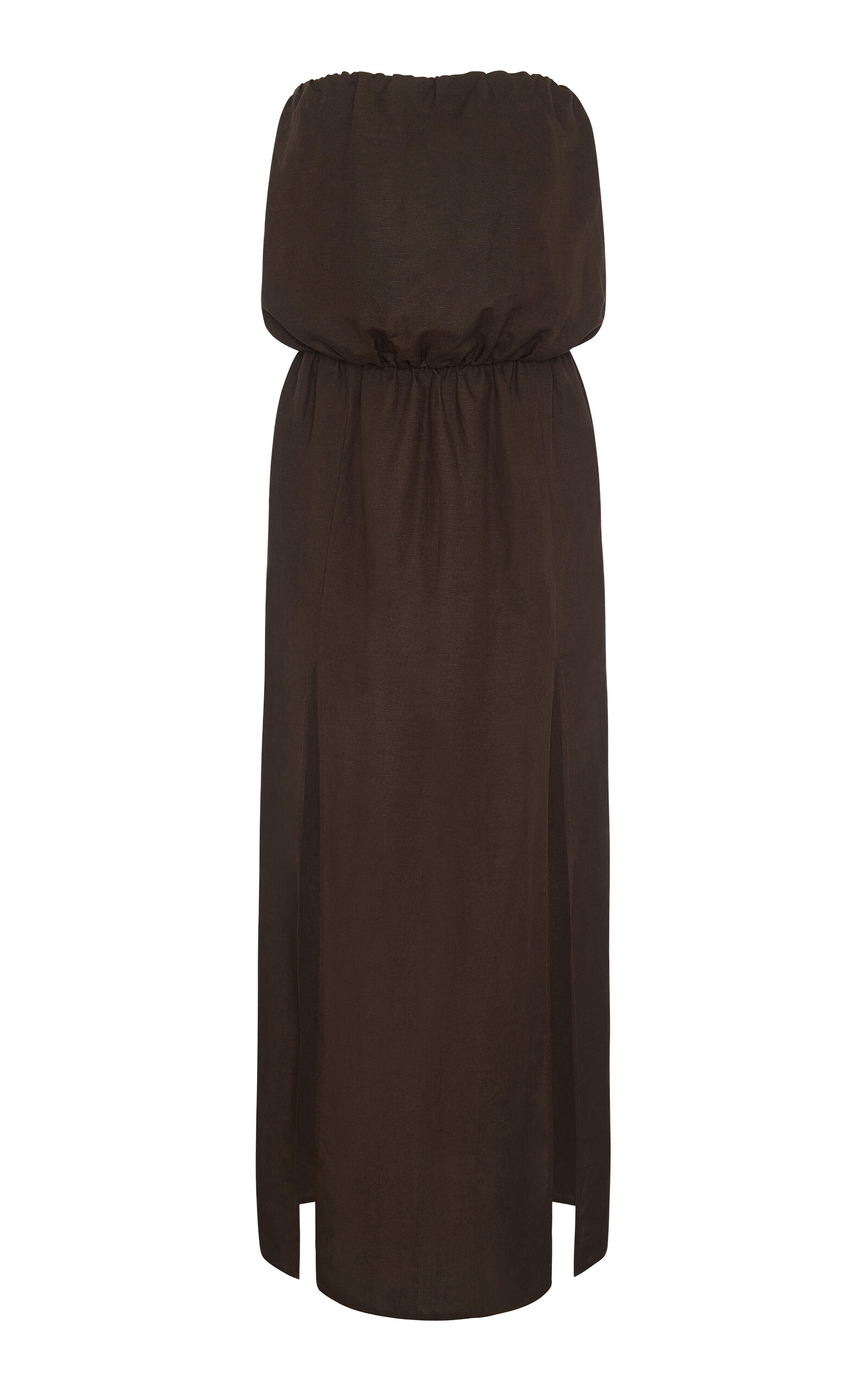 Onia Air Linen High-Slit Maxi Dress