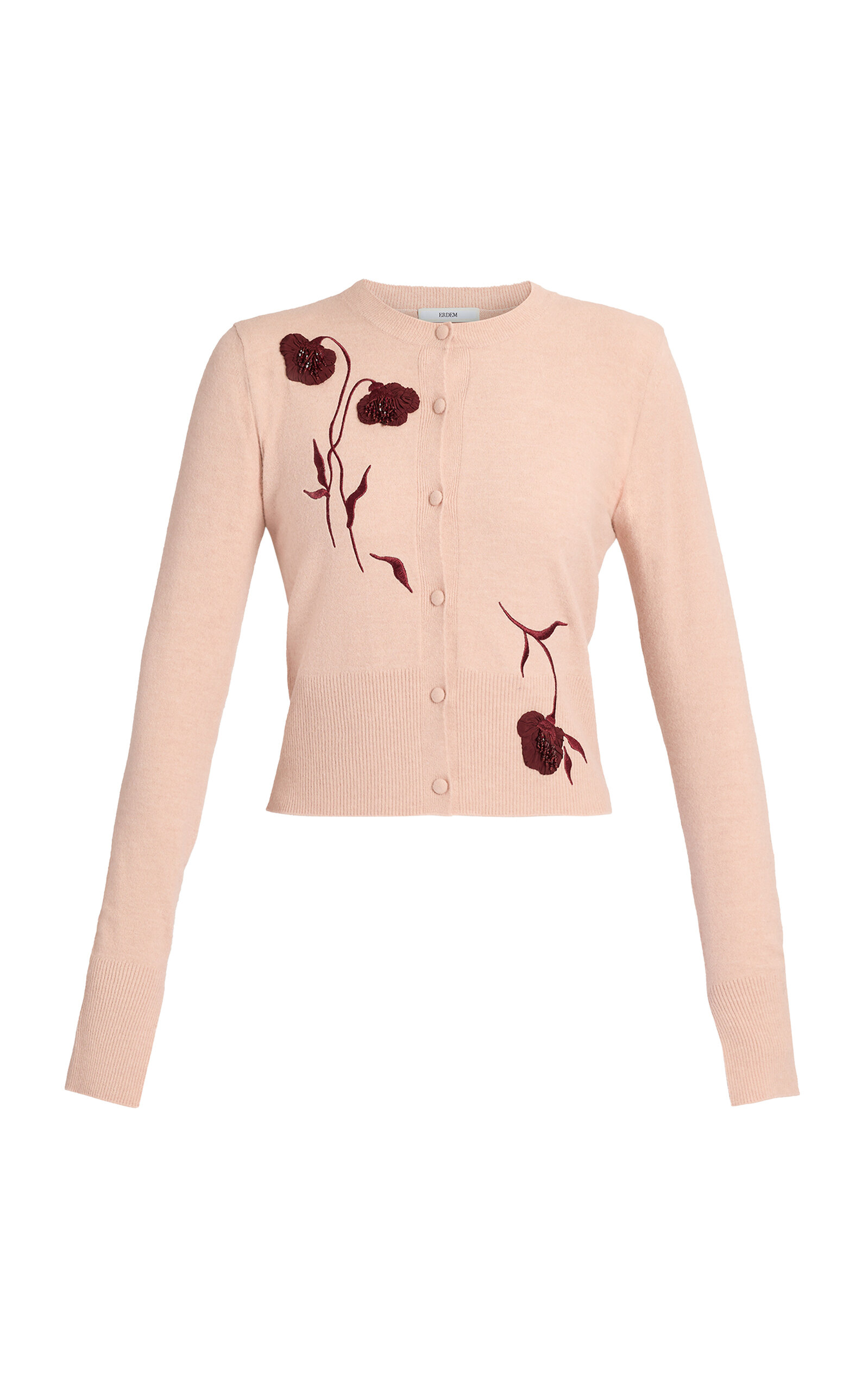 Erdem Embroidered Knit Cardigan