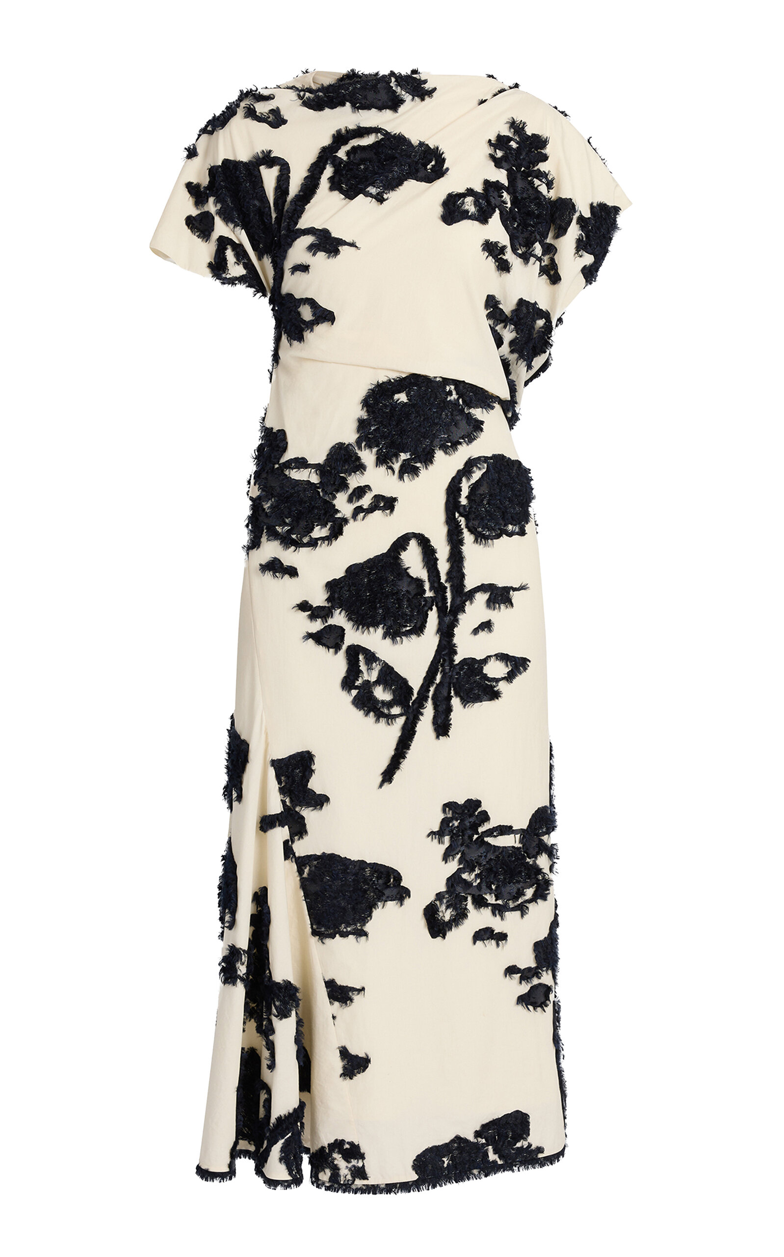 Erdem Fil Coupe Poplin Midi Dress