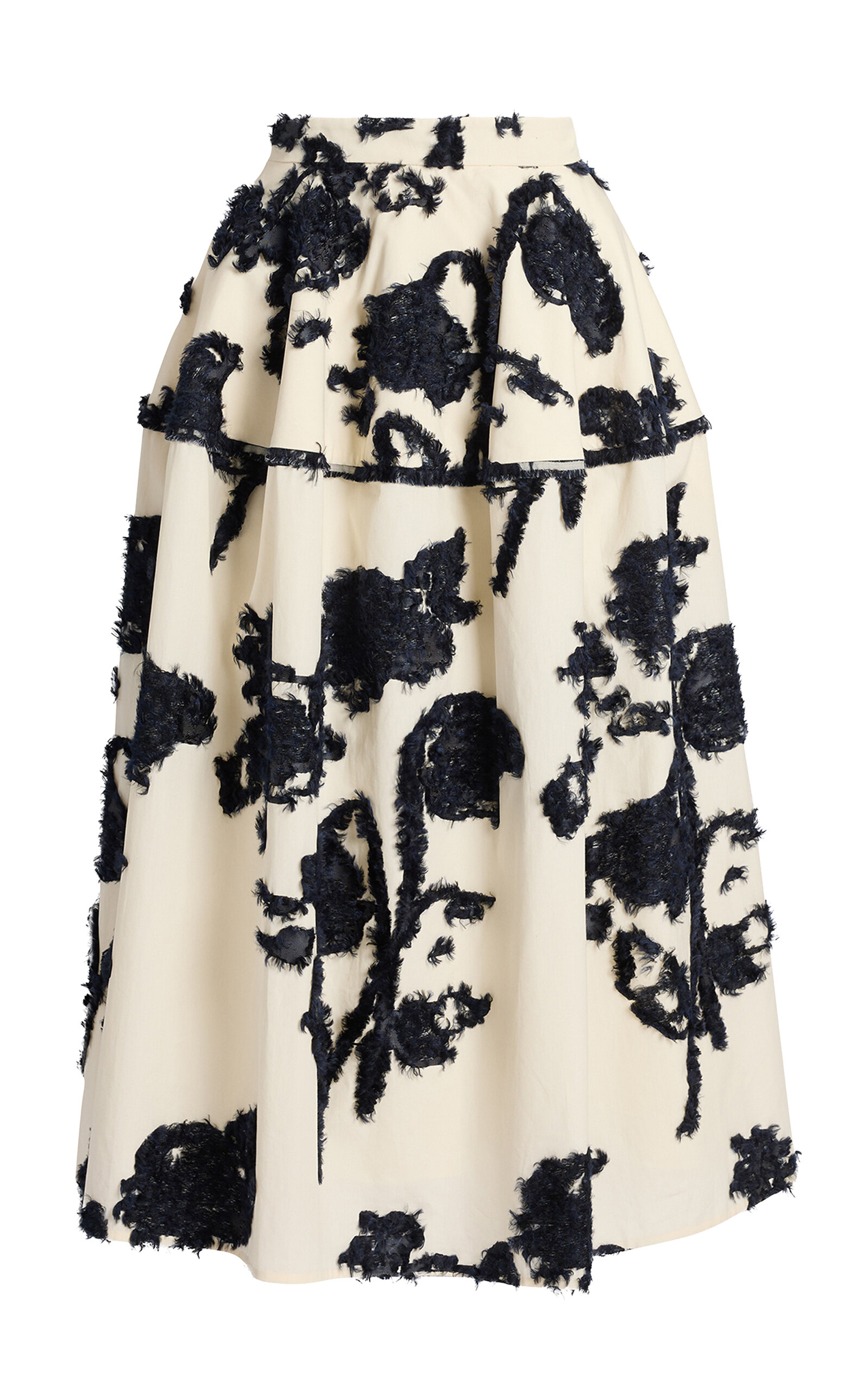 Erdem Fil Coupe Poplin Midi Skirt