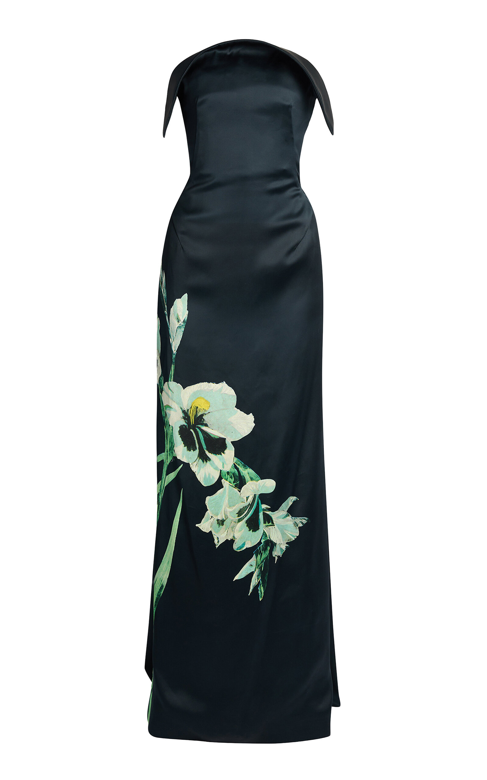Erdem Floral Duchess Satin Bustier Gown