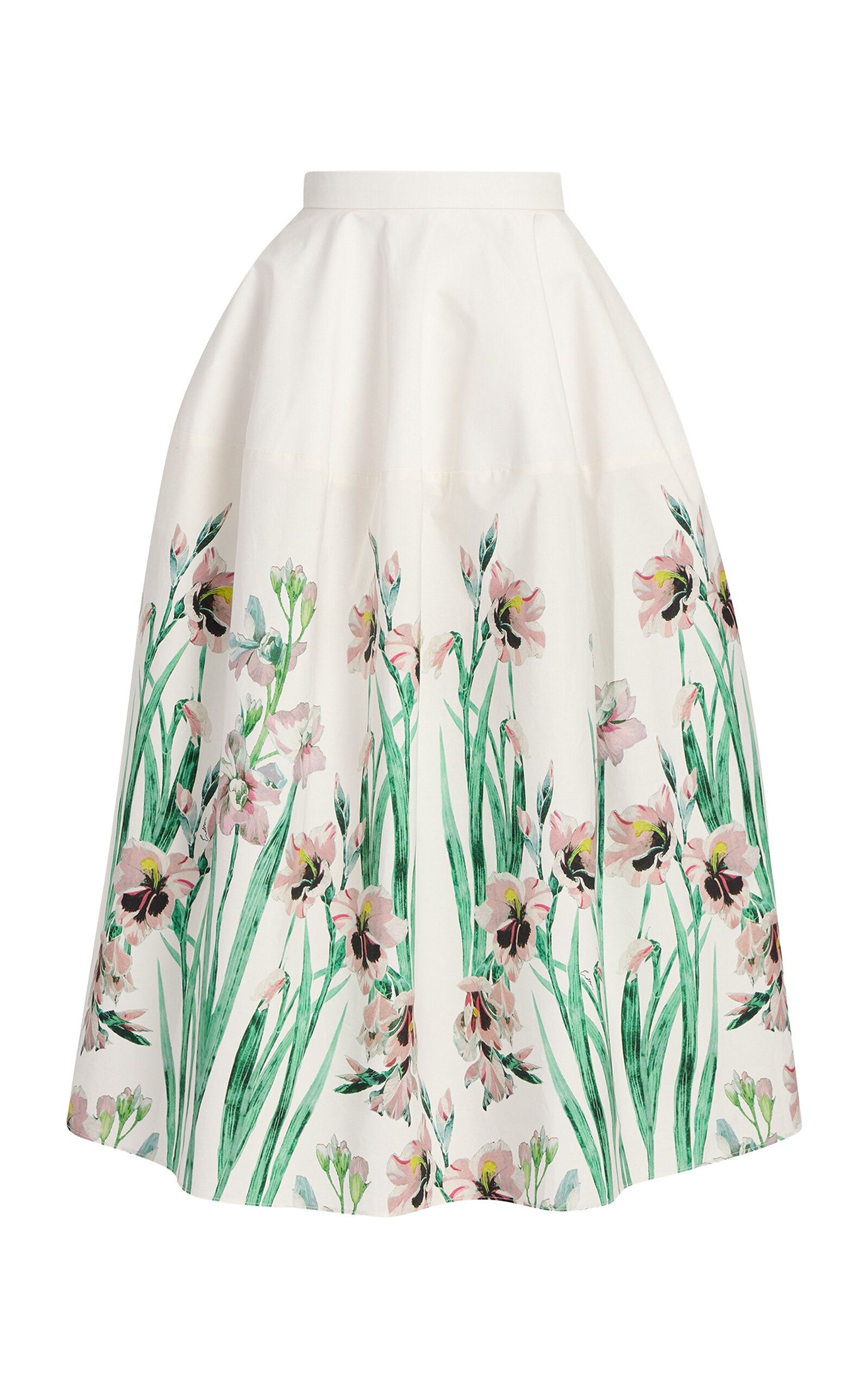 Erdem Floral Organic Cotton Midi Skirt