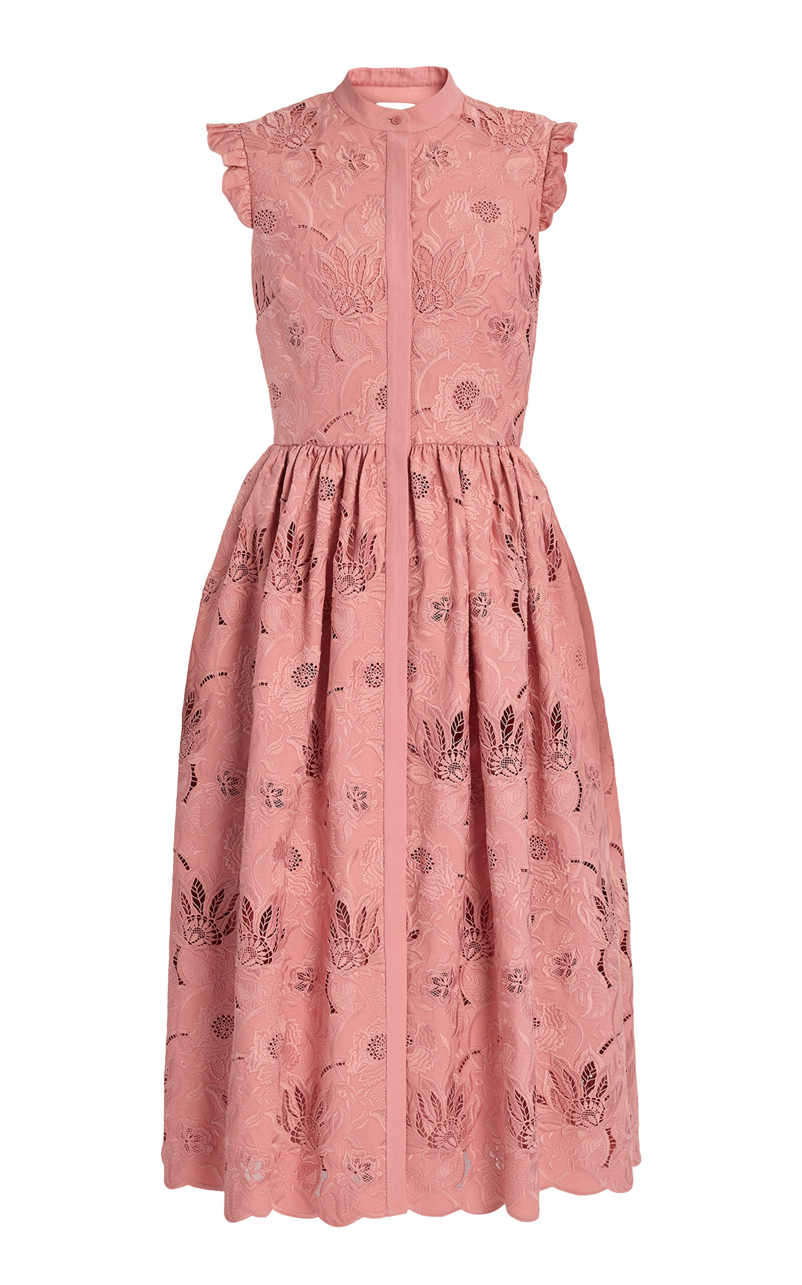 Erdem Cutout Floral Cotton-Blend Midi Dress