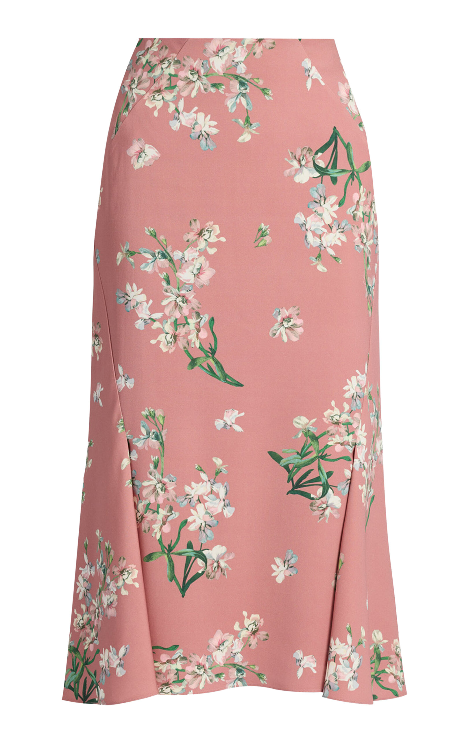 Erdem Floral Stretch Cady Midi Skirt