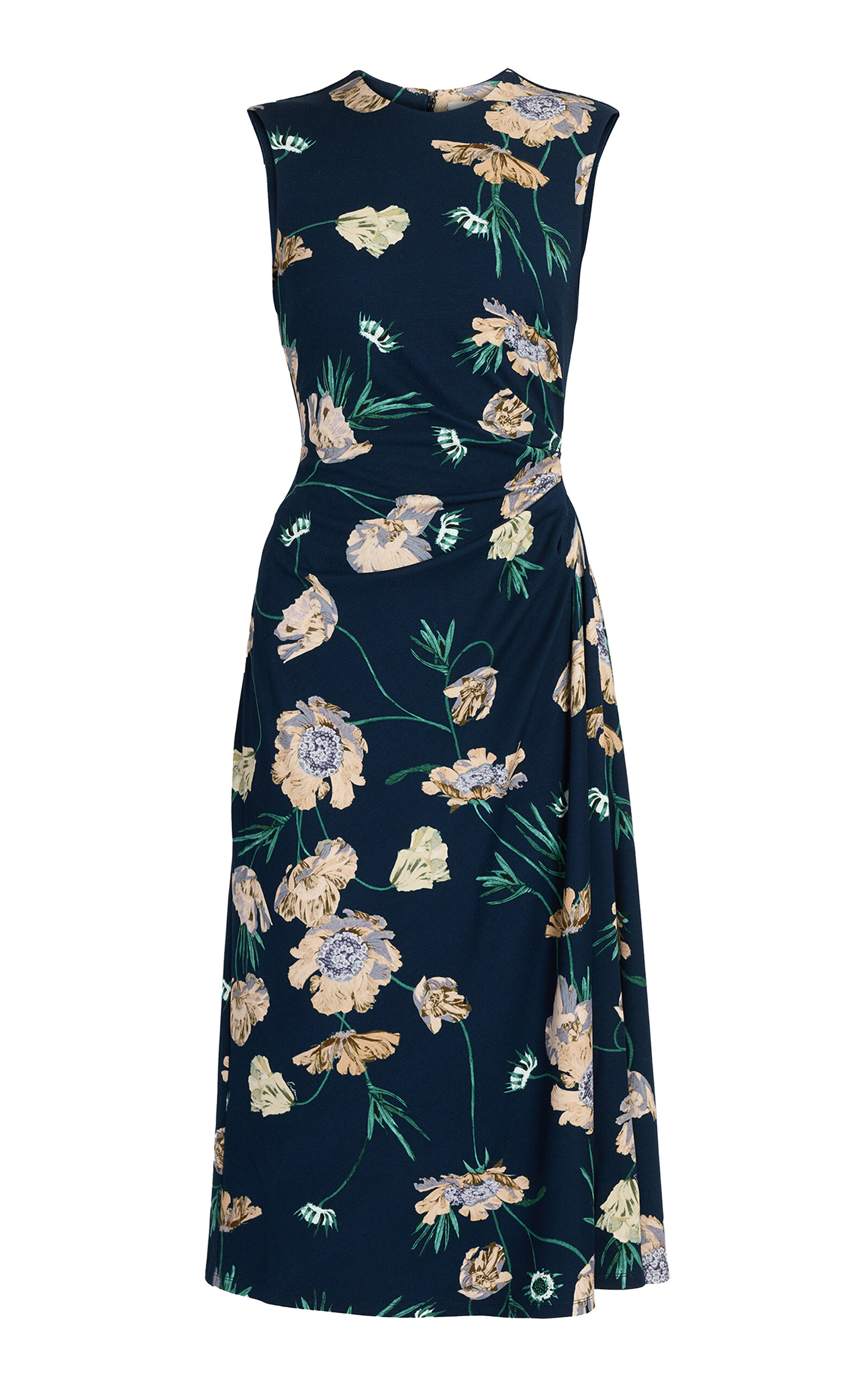 Erdem Floral Ponte Midi Dress