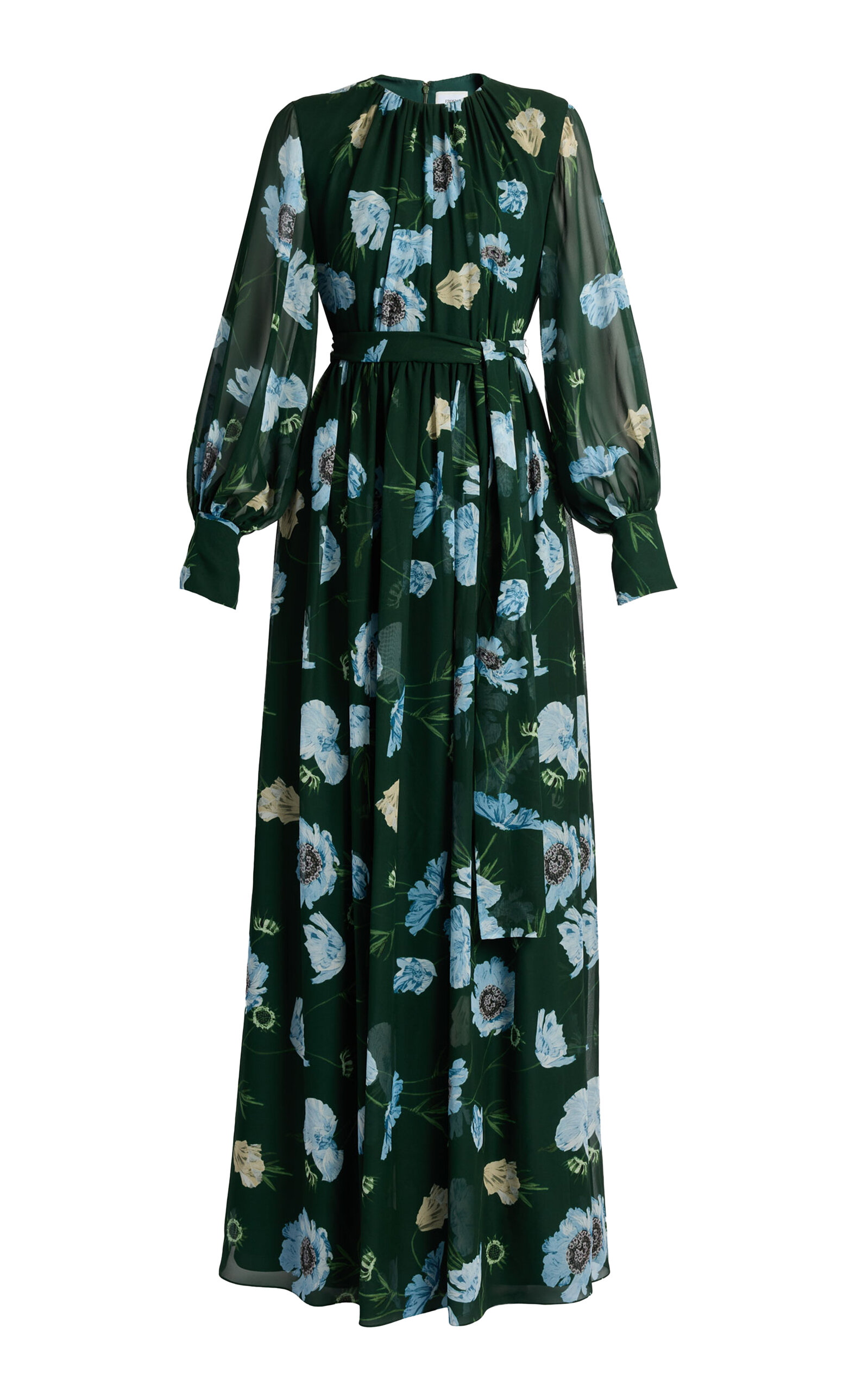 Erdem Floral Silk Voile Gown