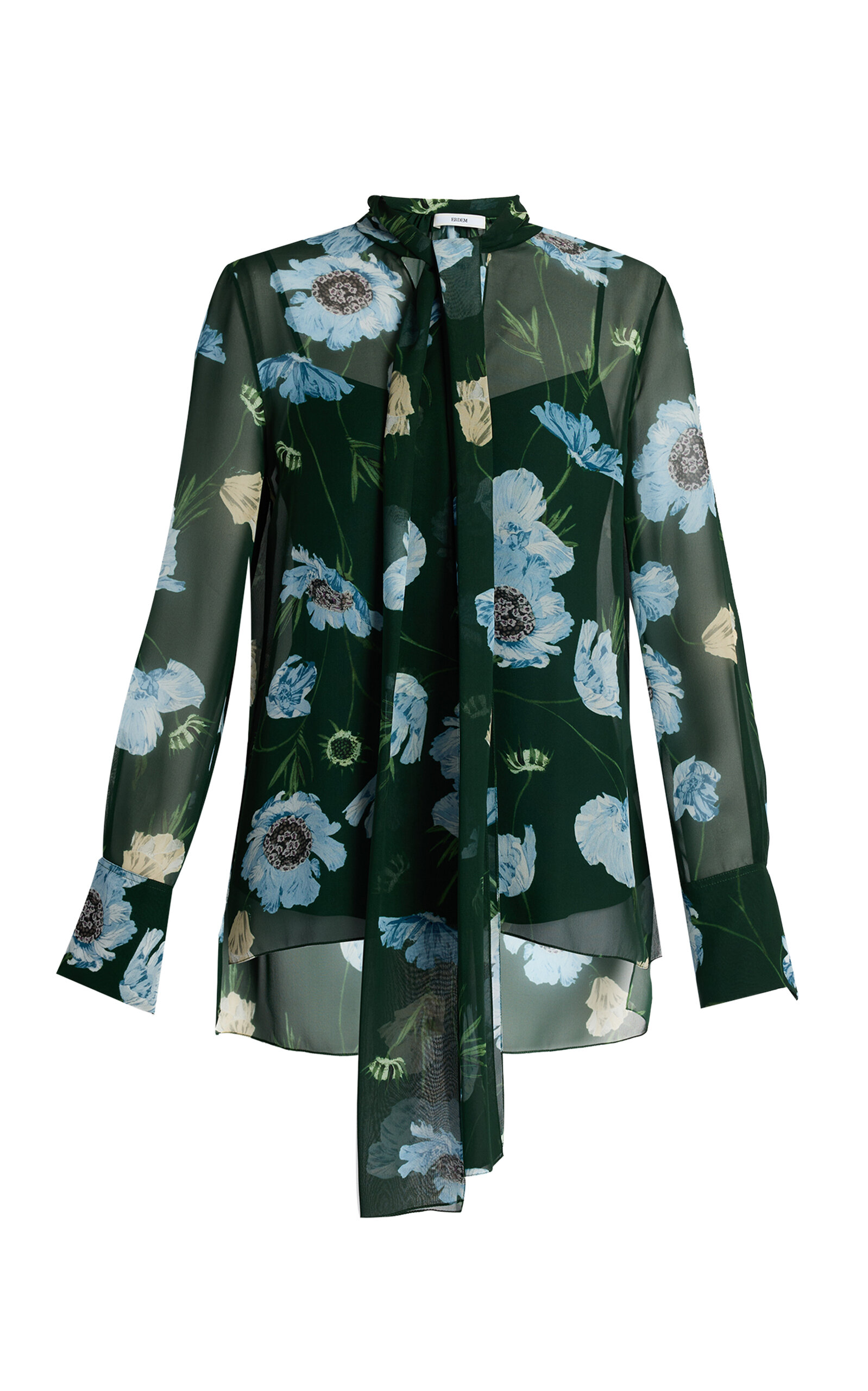 Erdem Floral Silk Voile Shirt