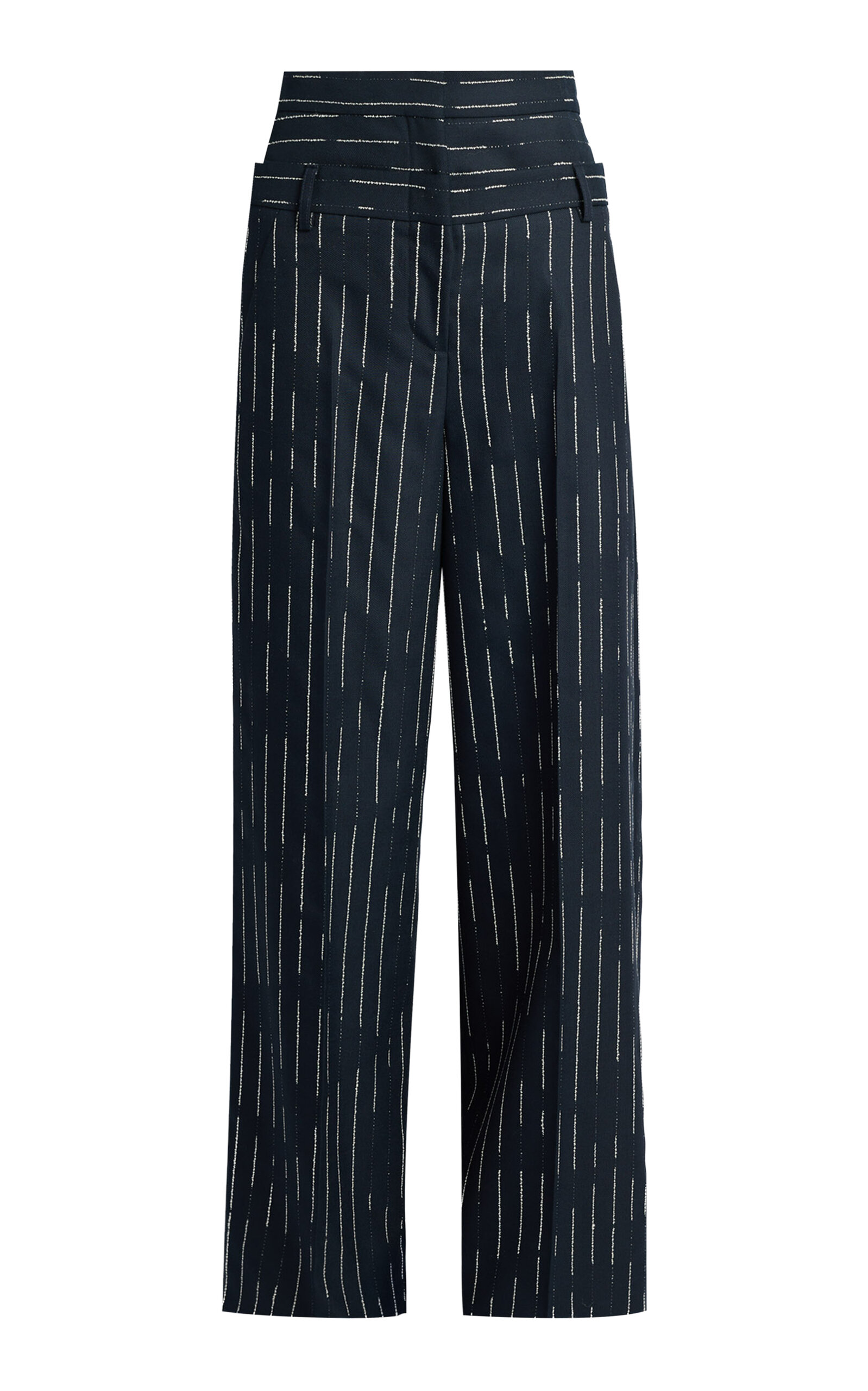 Erdem Striped Wool Tailoring Wide-Leg Pants