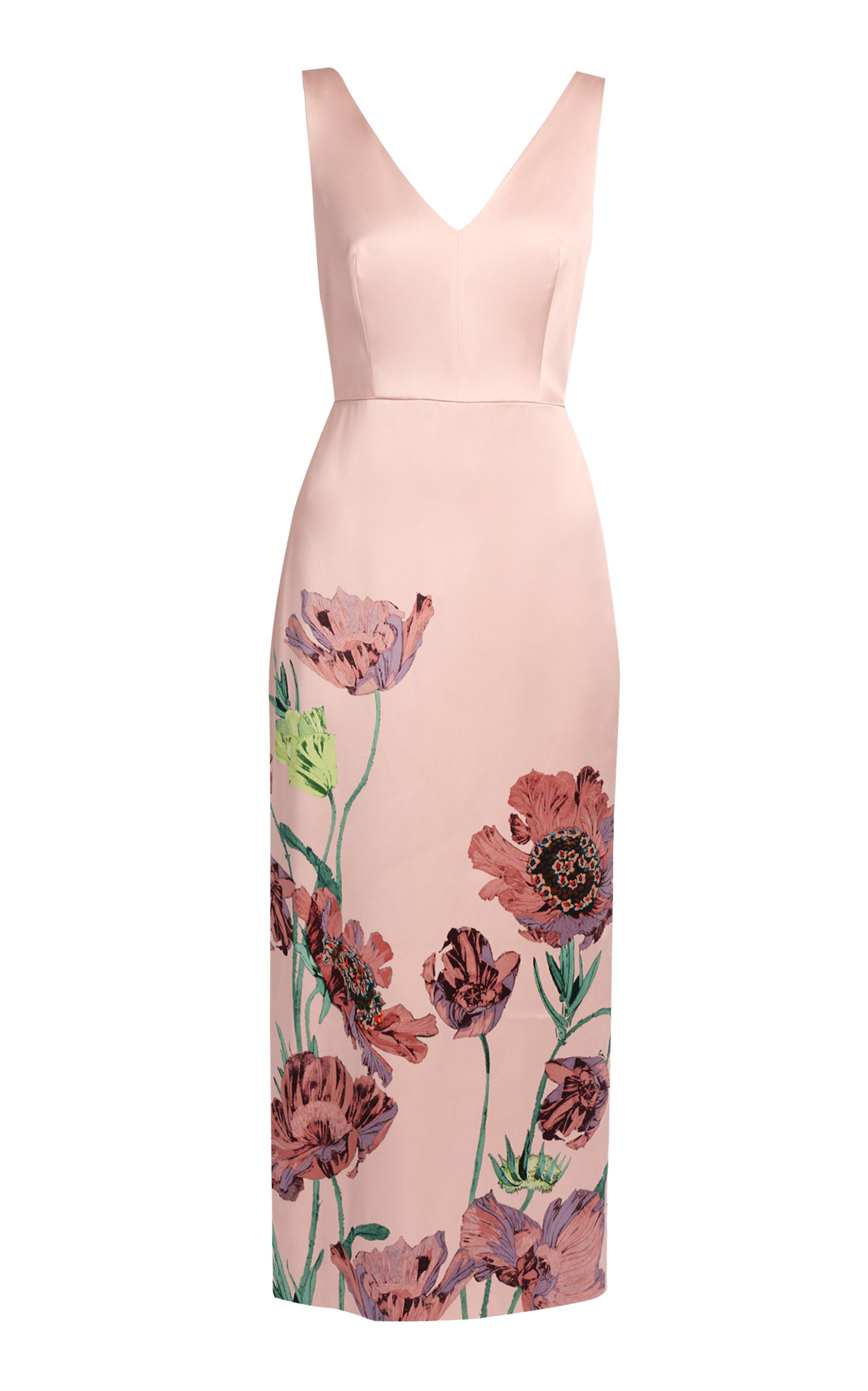 Erdem Floral Duchess Midi Pencil Dress
