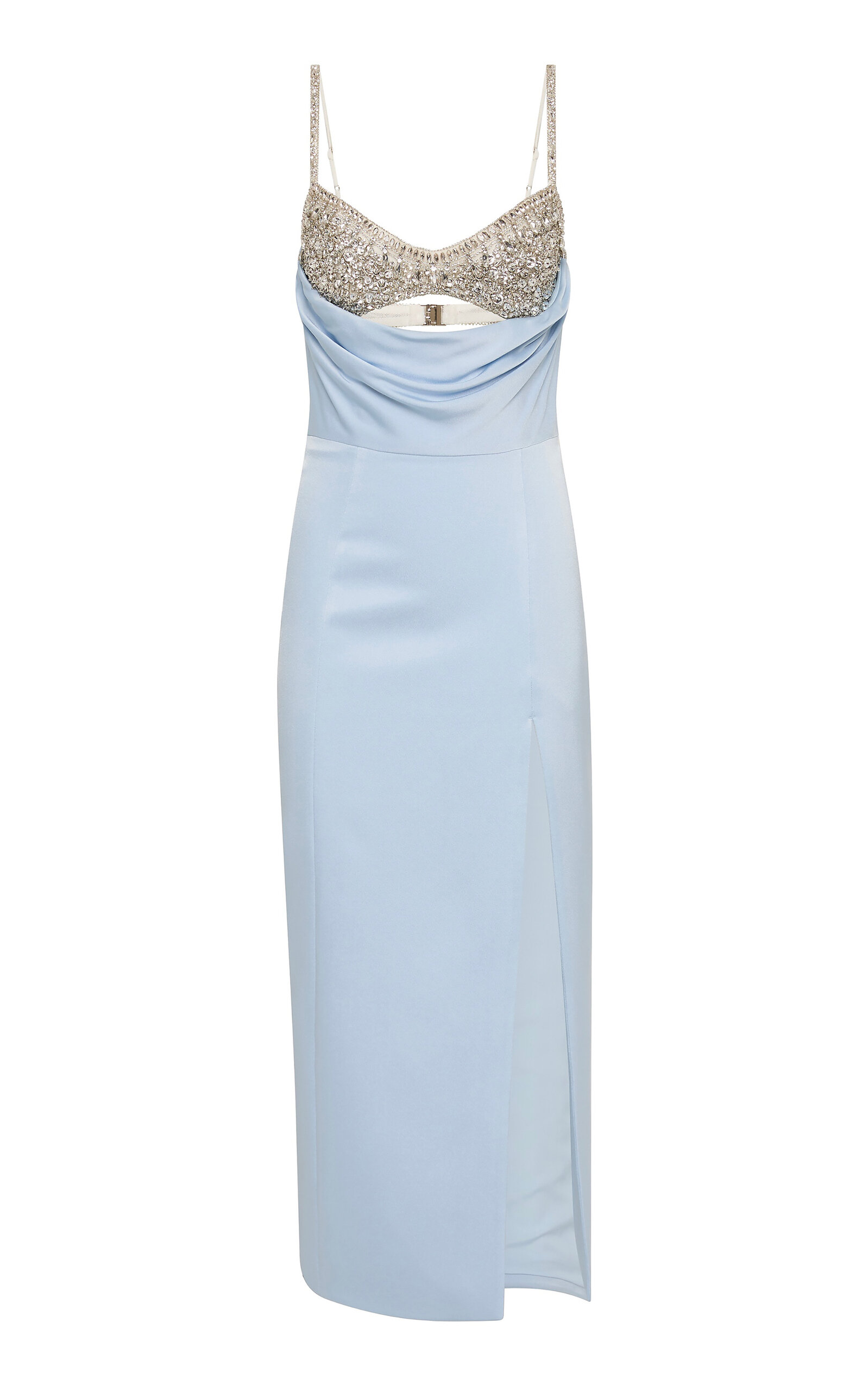 Rachel Gilbert Celestia Embellished Bralette Midi Dress