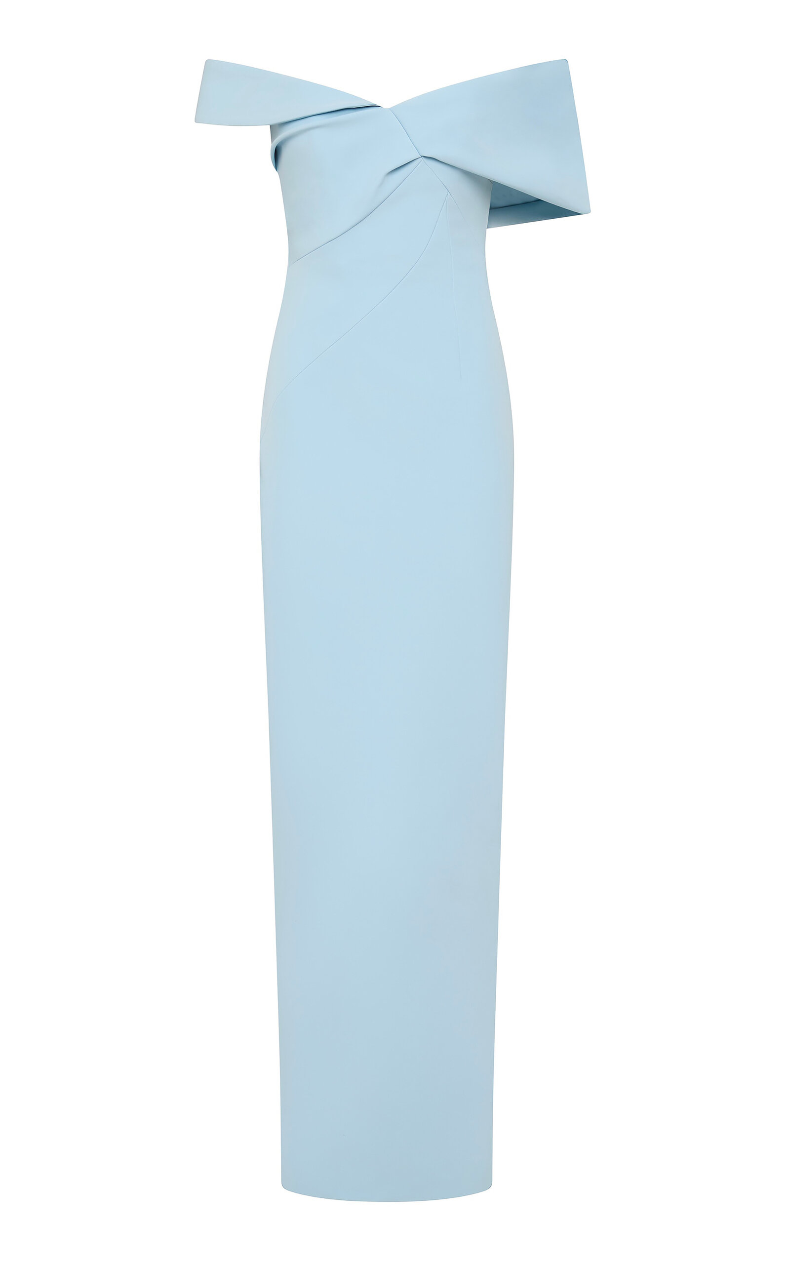 Rachel Gilbert Maddie Off-the-Shoulder Column Gown