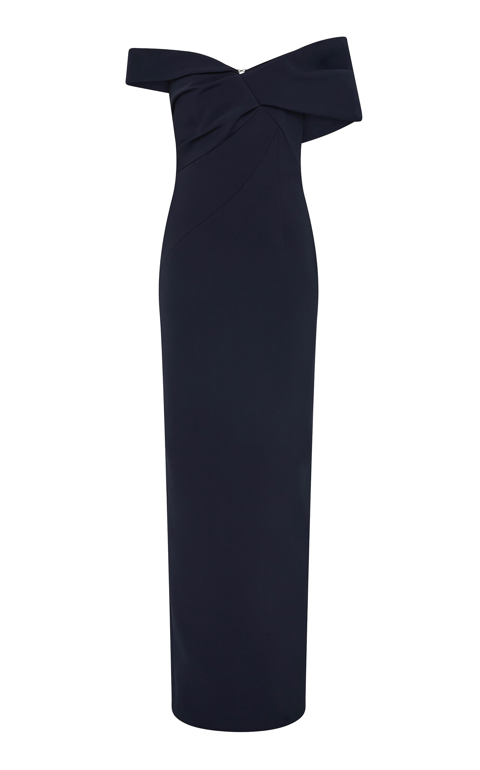 Rachel Gilbert Maddie Off-the-Shoulder Column Gown