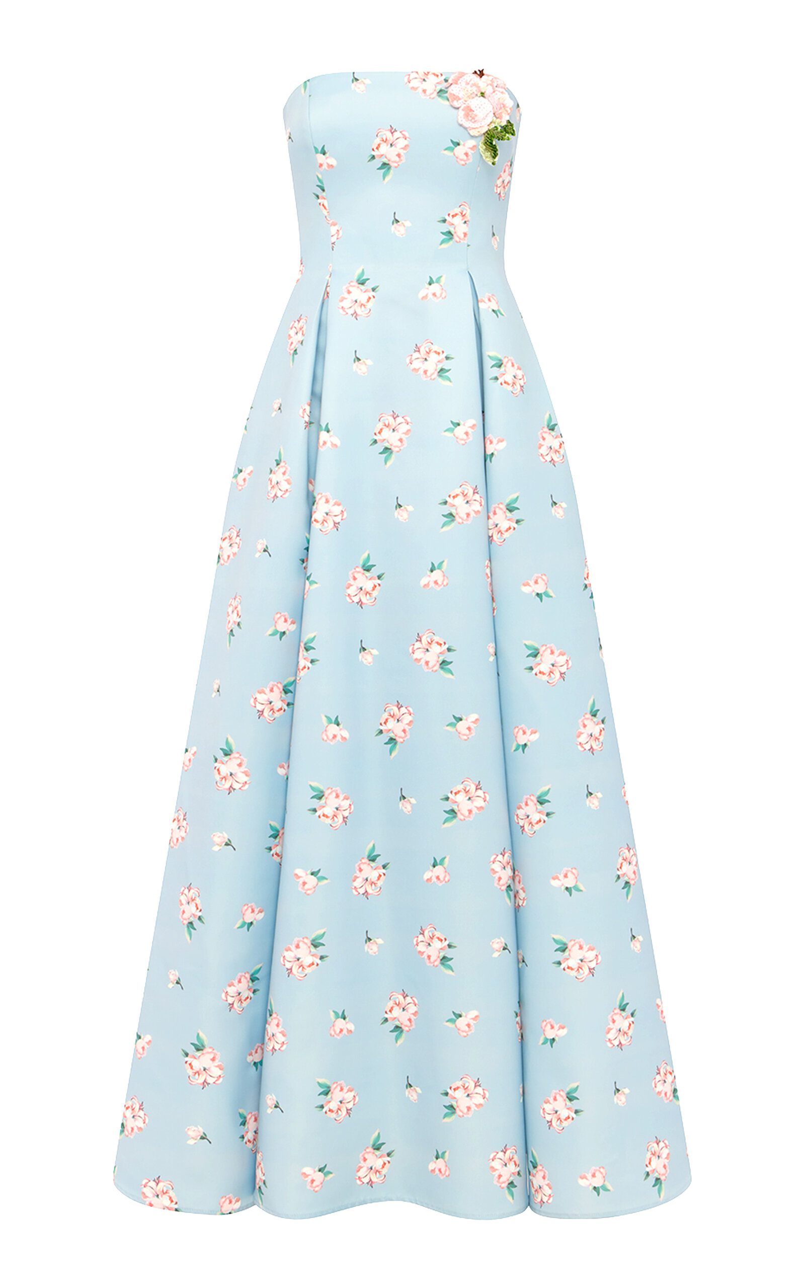 Leo Lin Nora Strapless Bustier Maxi Dress