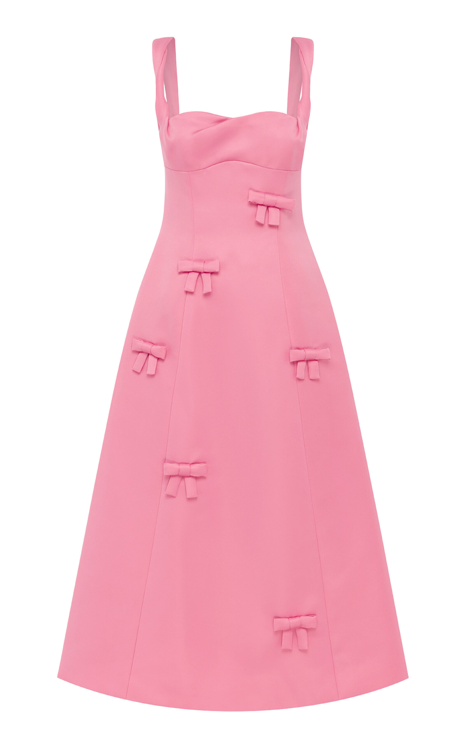 Leo Lin Beatice Bow-Embellished Midi Dress
