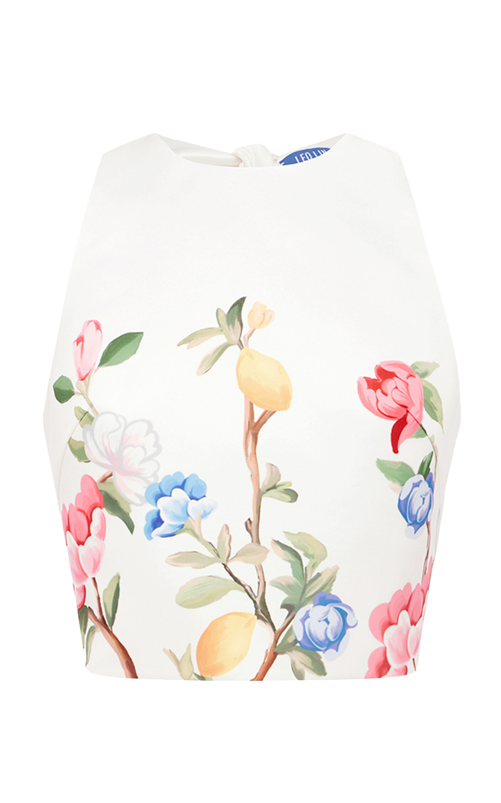 Leo Lin Ella Floral-Print Backless Top
