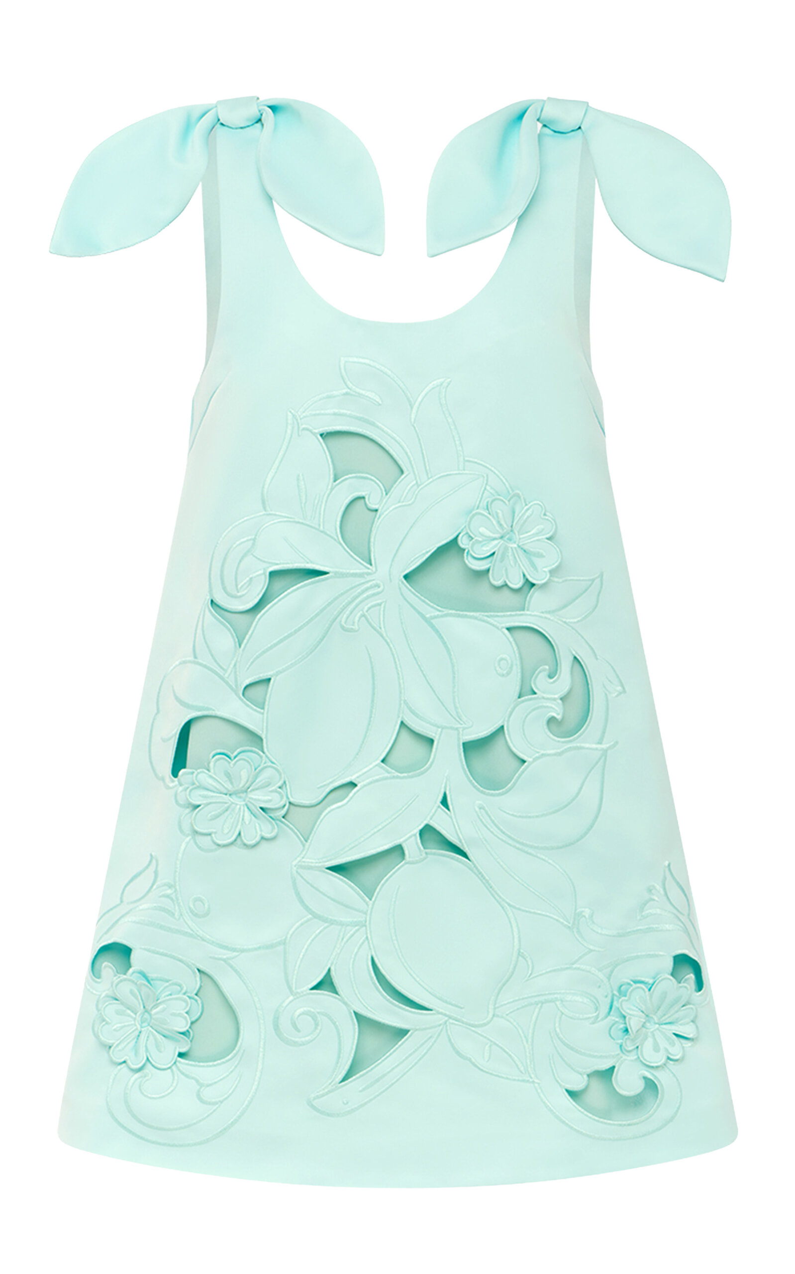 Leo Lin Harper Floral-Applique Cutout Mini Dress