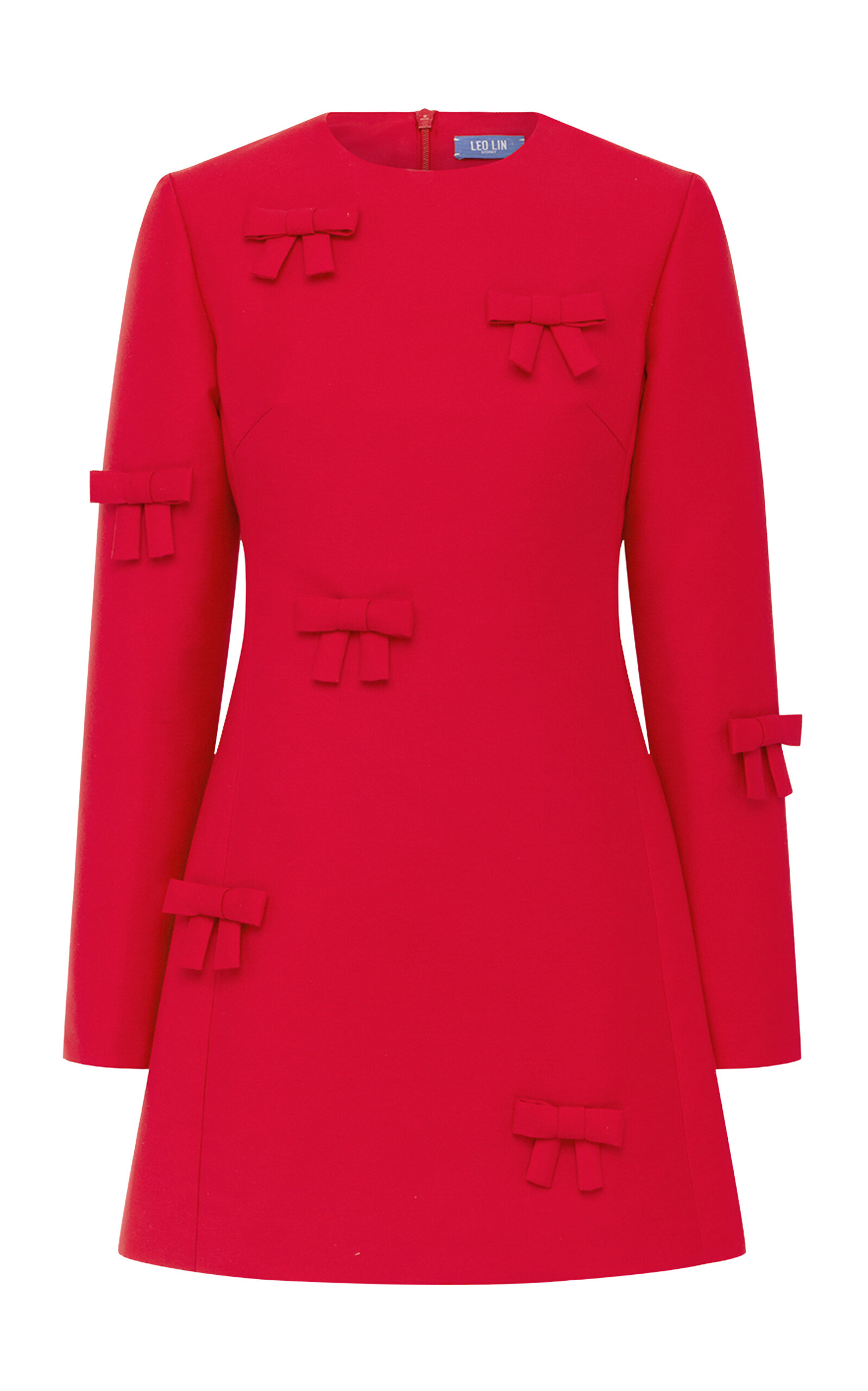 Leo Lin Aliza Bow-Embellished Mini Dress